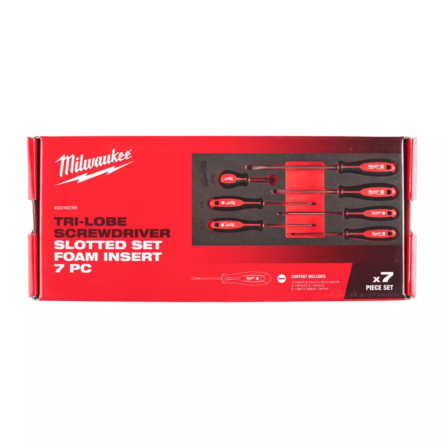 Milwaukee 4932492395 Jeu de 7 tournevis en mousse Inlay - SL-image