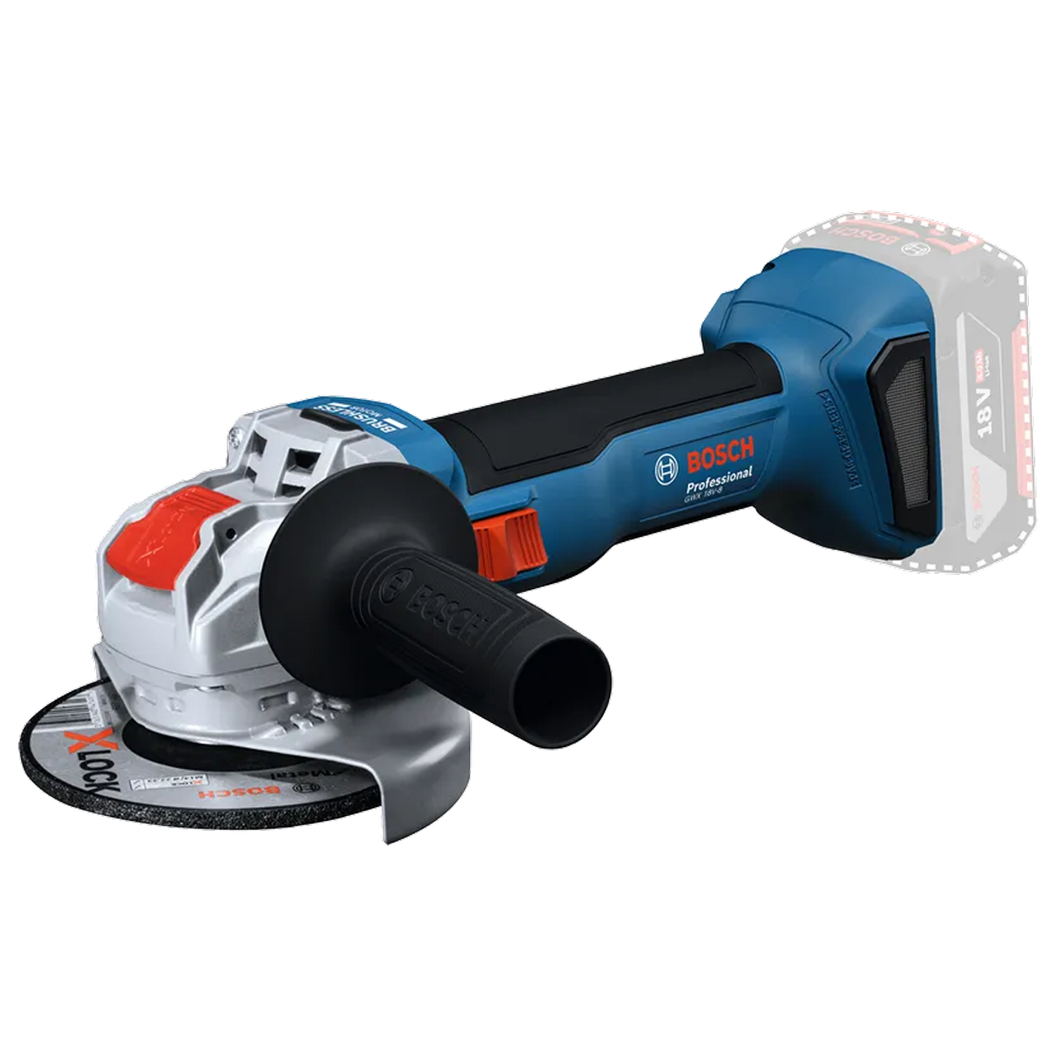 Bosch GWX 18V-11 S 18V accu X-LOCK Haakse slijper body in L-Boxx - 125mm-image