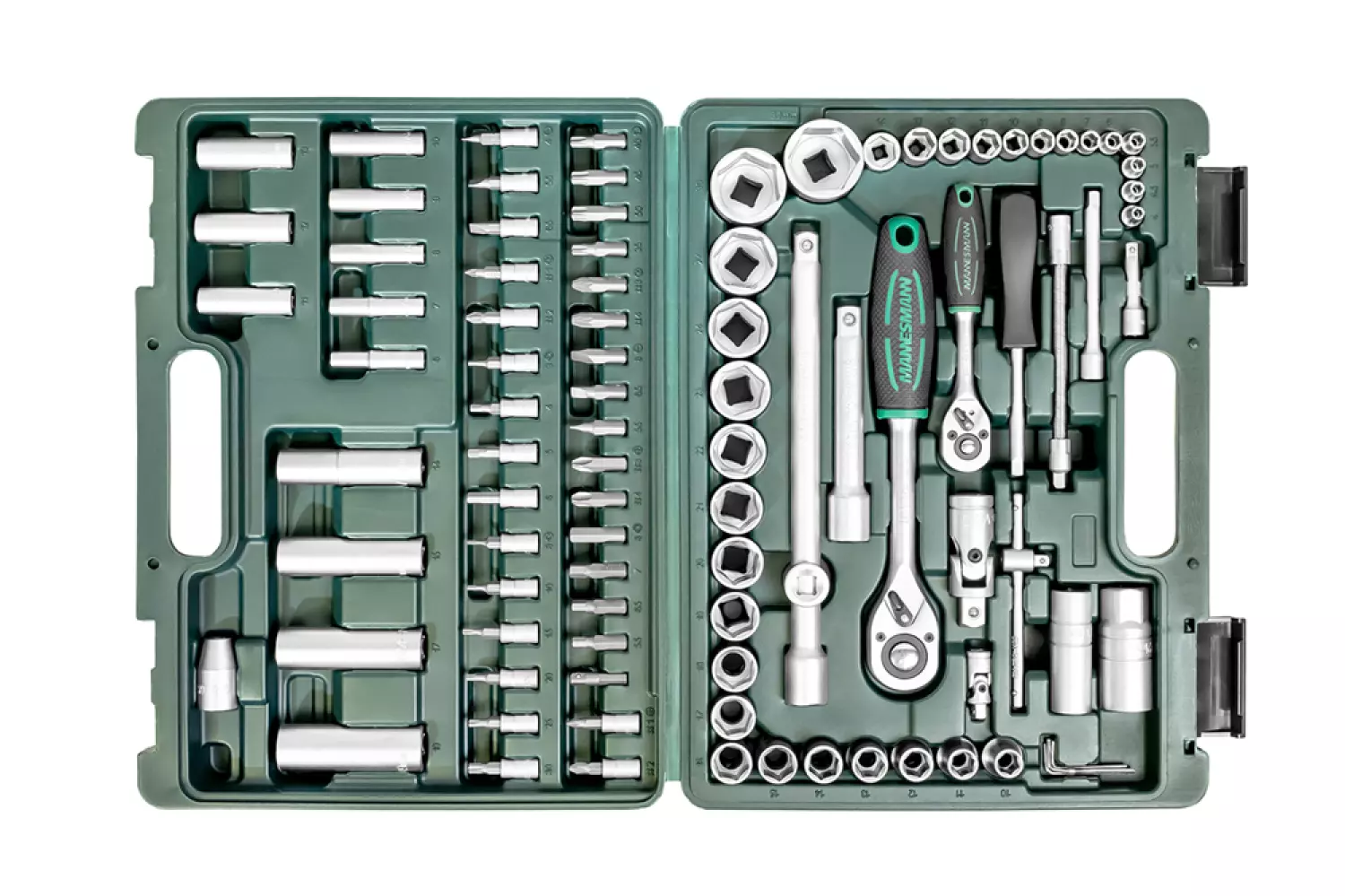 Brüder Mannesmann 98410 Jeu de 94 douilles - 1/4" et 1/2"-image