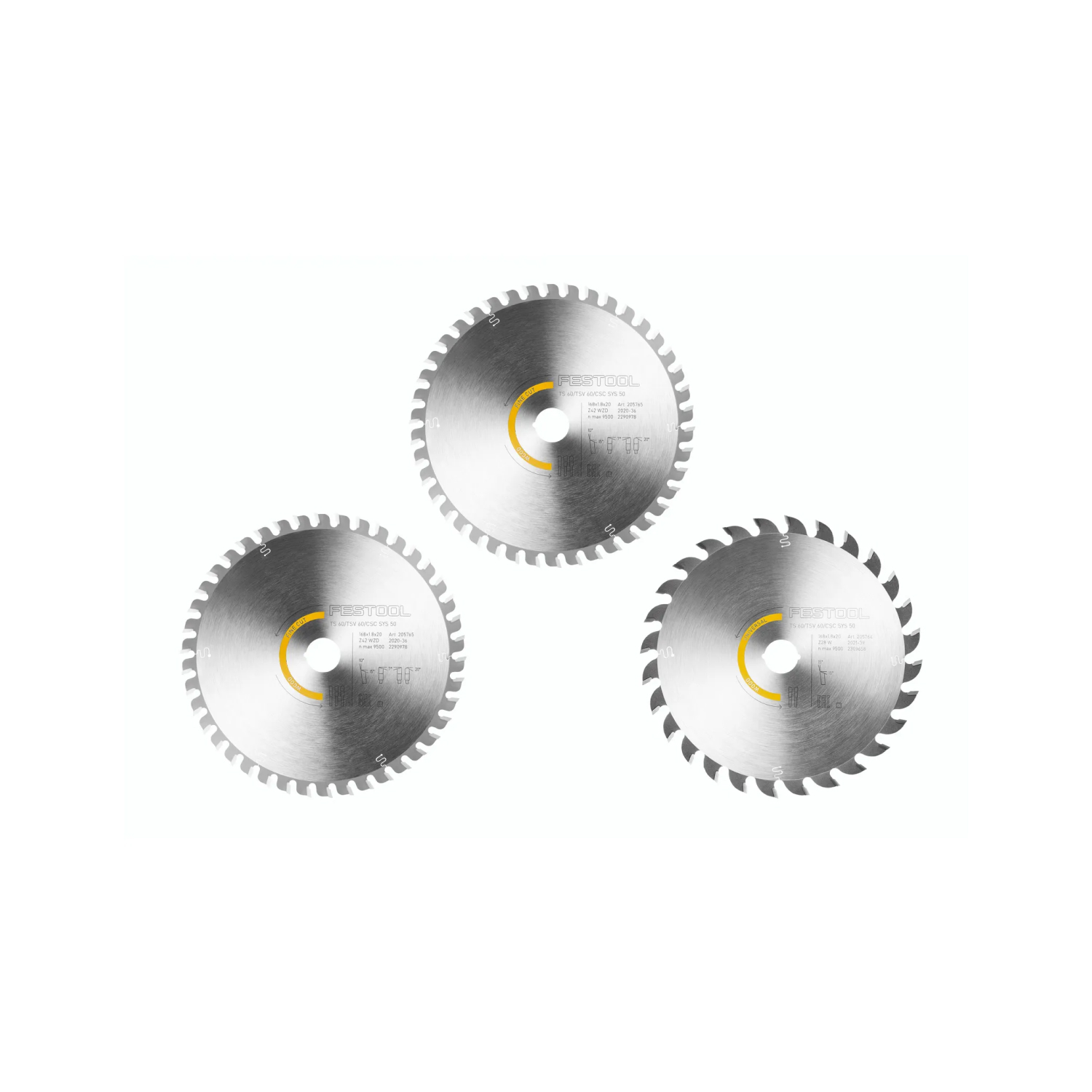 Festool 578566 KSB-SORT/3 W 168x1,8 Zaagbladenset-image