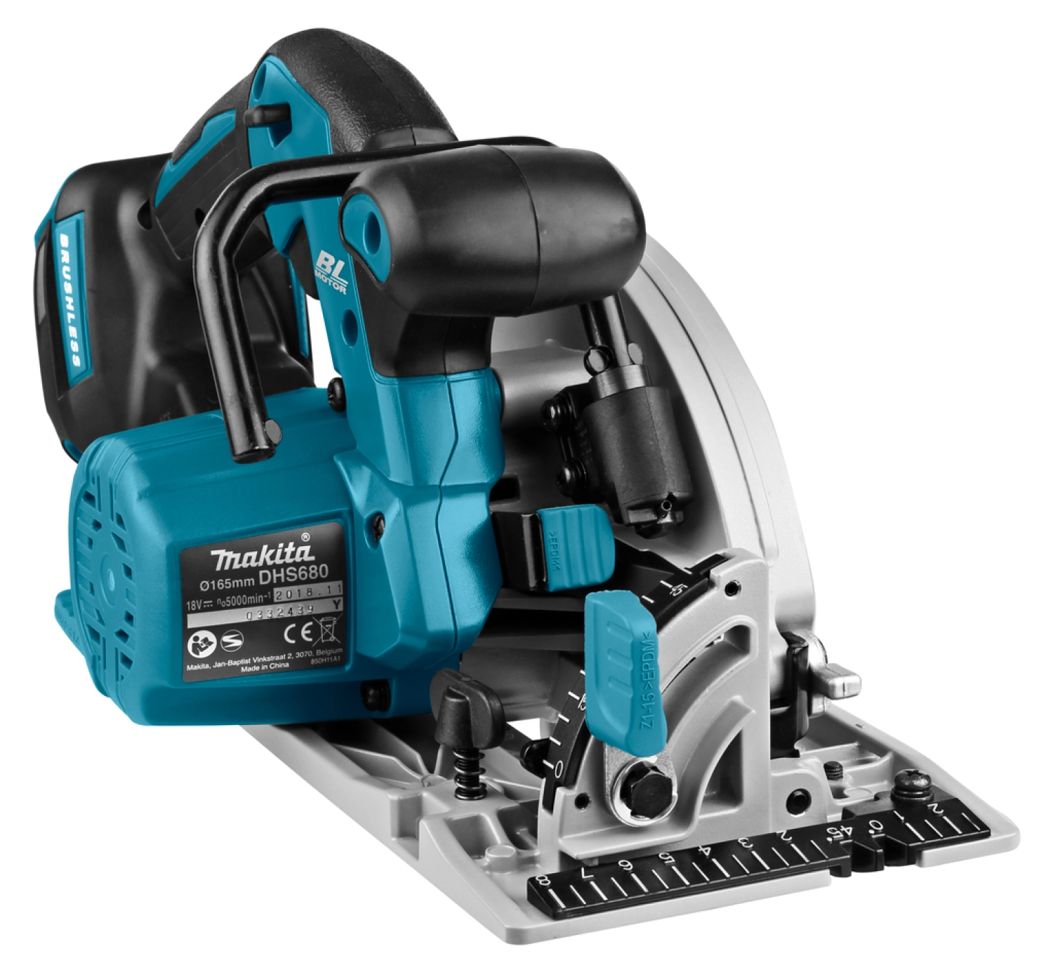 Makita DHS680Z 18V Li-Ion accu cirkelzaag body - 165mm - linkshandig - koolborstelloos-image