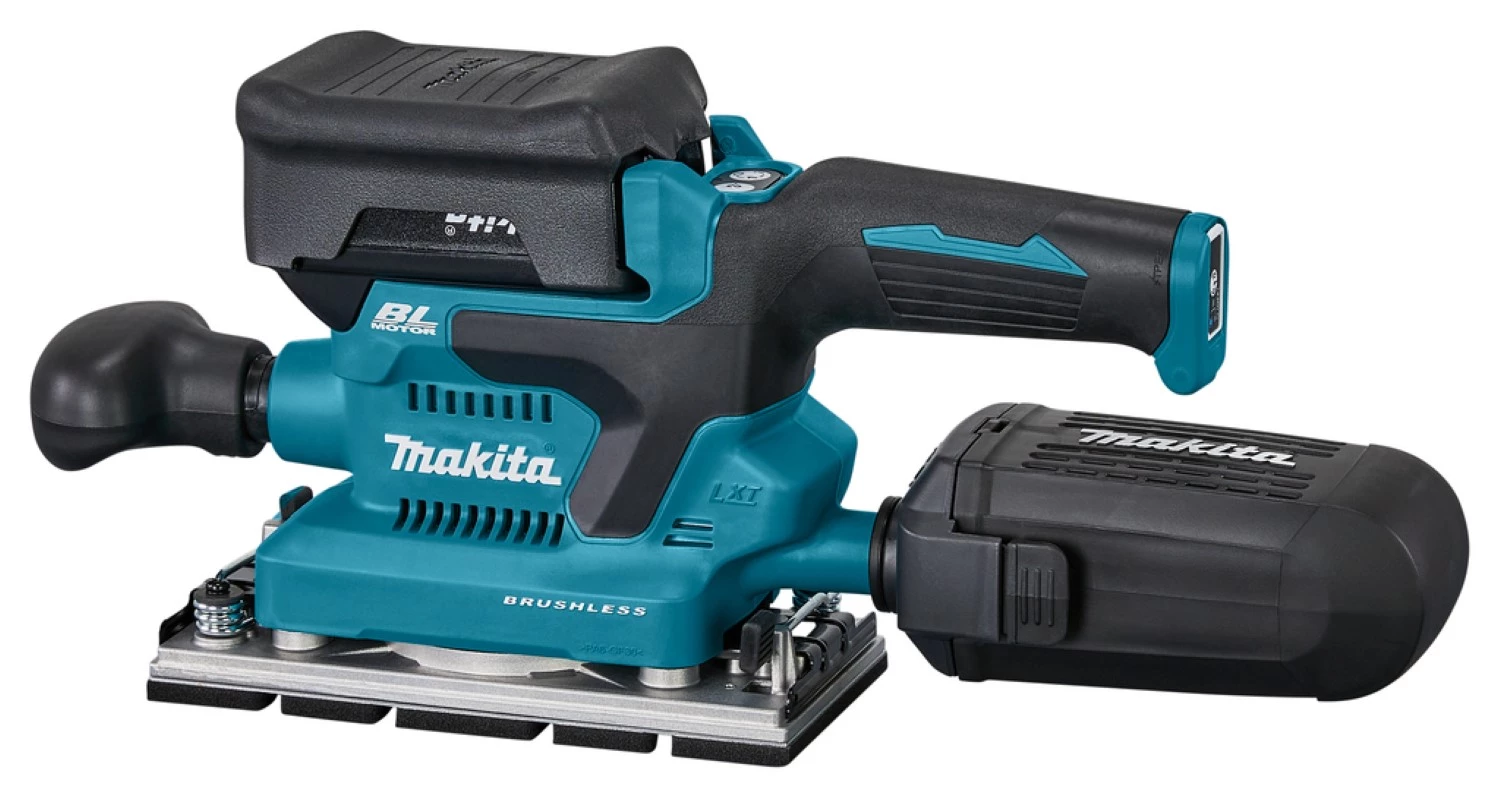 Makita DBO381RTJU 18V Li-ion accu vlakschuurmachine set (2x 5,0Ah) in Mbox incl. AWS zender - 93x230mm - koolborstelloos-image