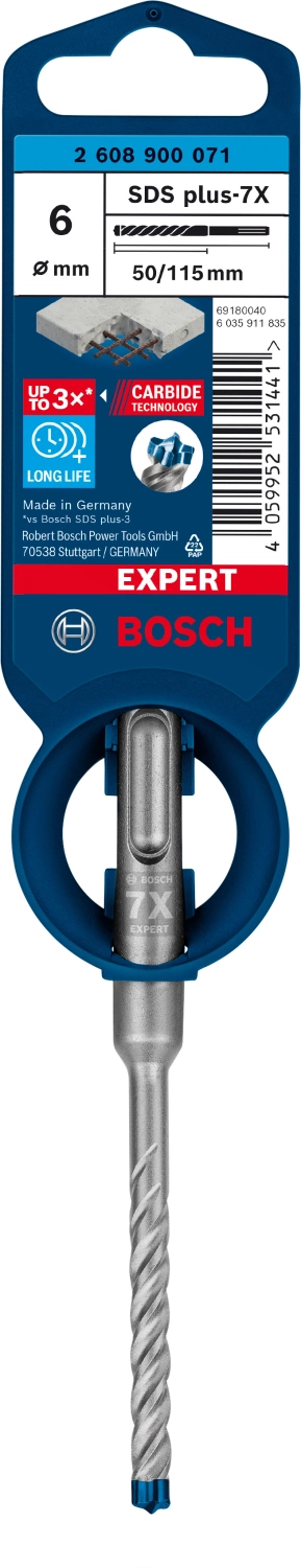 Bosch 2608900071 EXPERT Hamerboor SDS plus-7X - 6x50x115mm-image