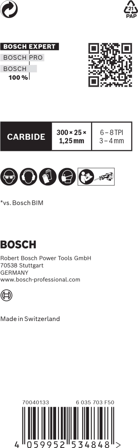 Bosch 2608900394 EXPERT Reciprozaagblad S1256XHM Multi Material-image