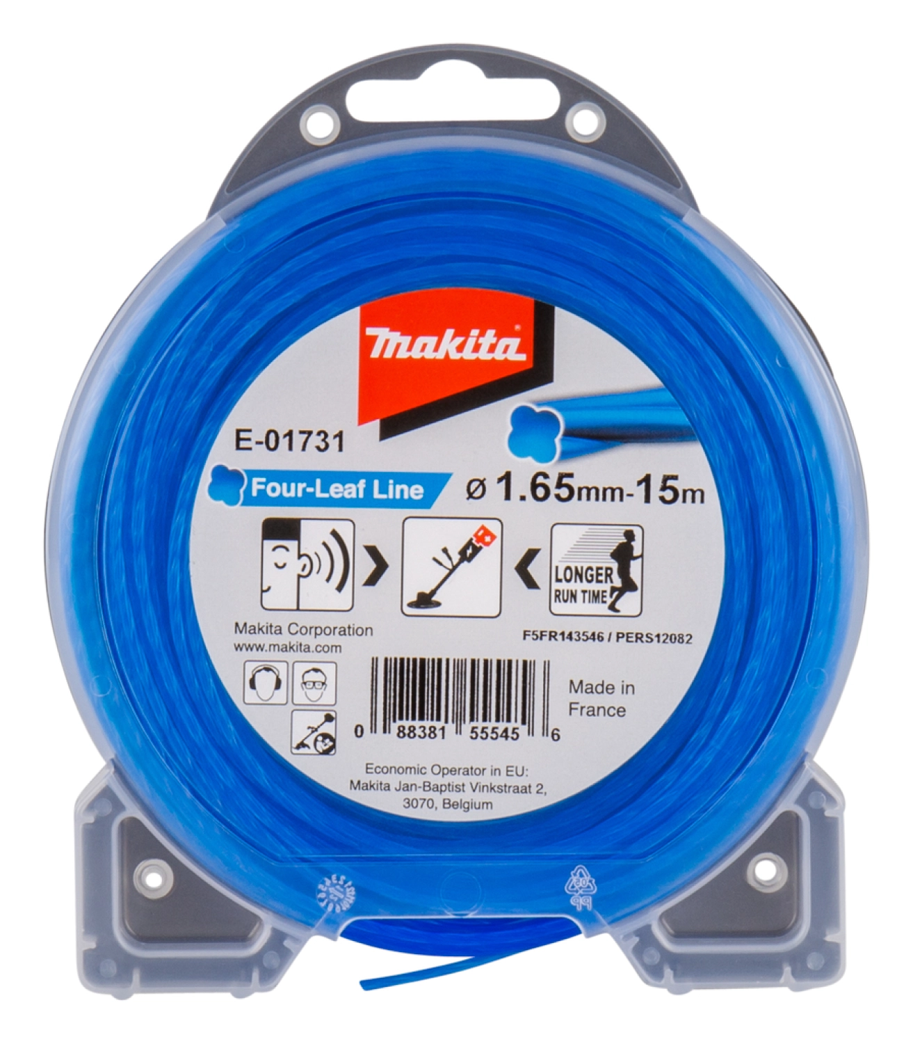 Makita E-01731 Maaidraad Four-Leaf Line blauw - 1,65mm - 15 meter-image