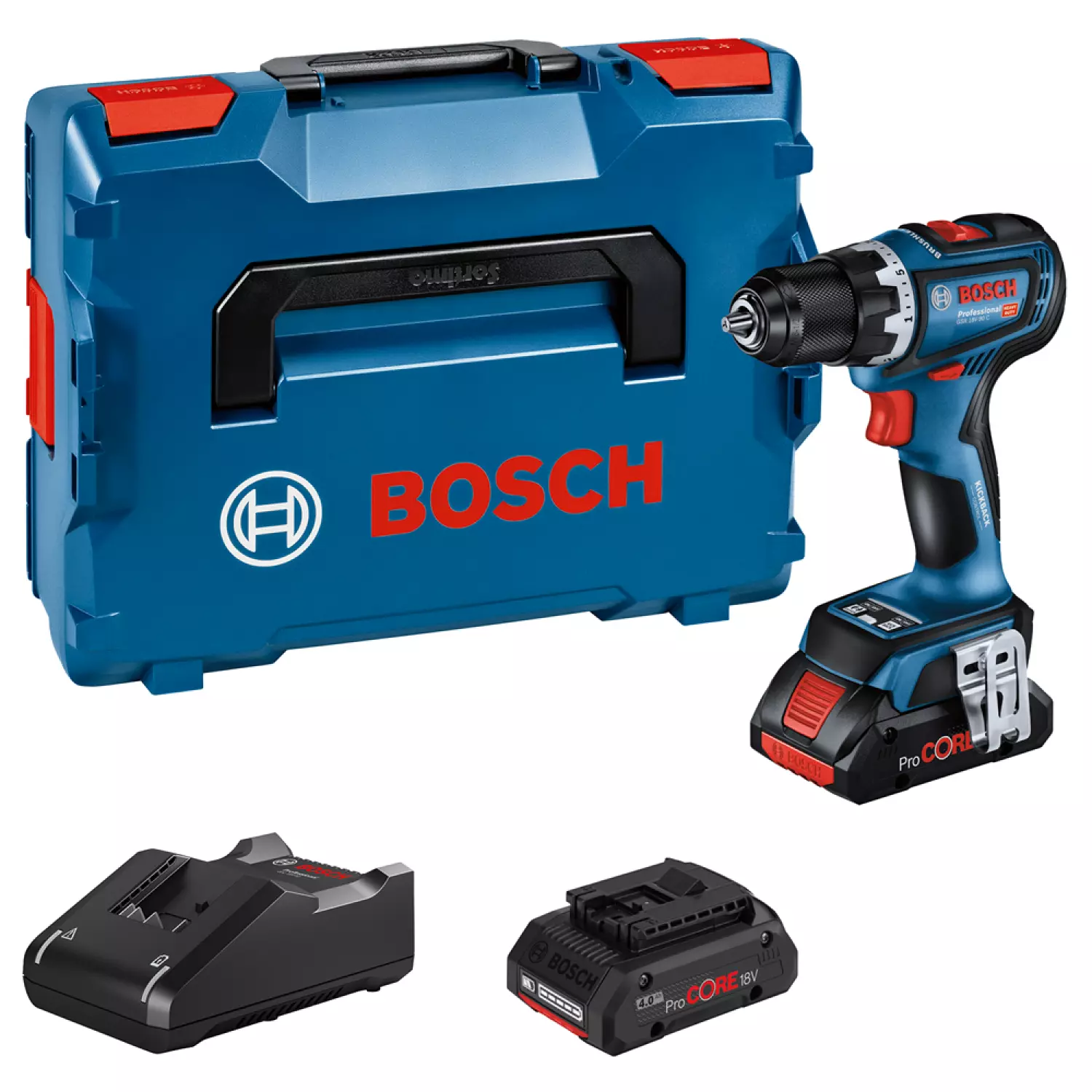 Bosch GSR 18V-90 C 18V Li-ion Accu schroefboor set (2x 4.0Ah) in L-Boxx - 64 Nm-image