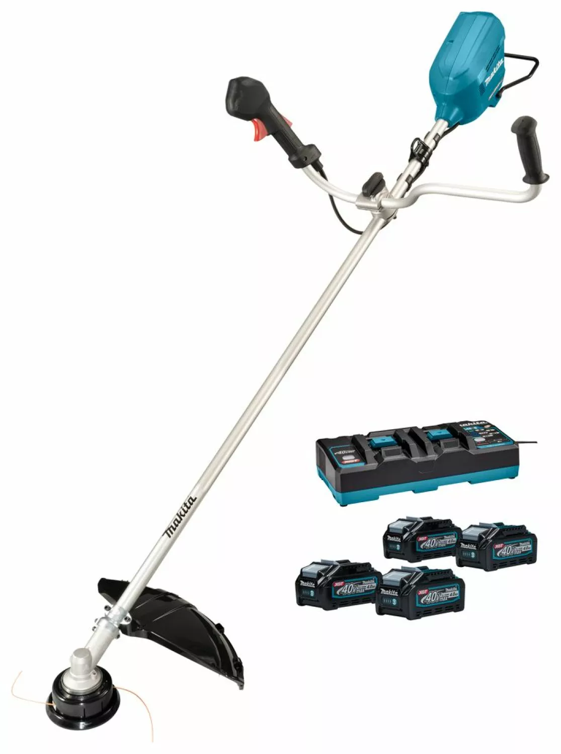 Makita UR012GM401 XGT 2x40V Li-Ion Max accu bosmaaier set (4x 4,0Ah) - U-greep - koolborstelloos-image