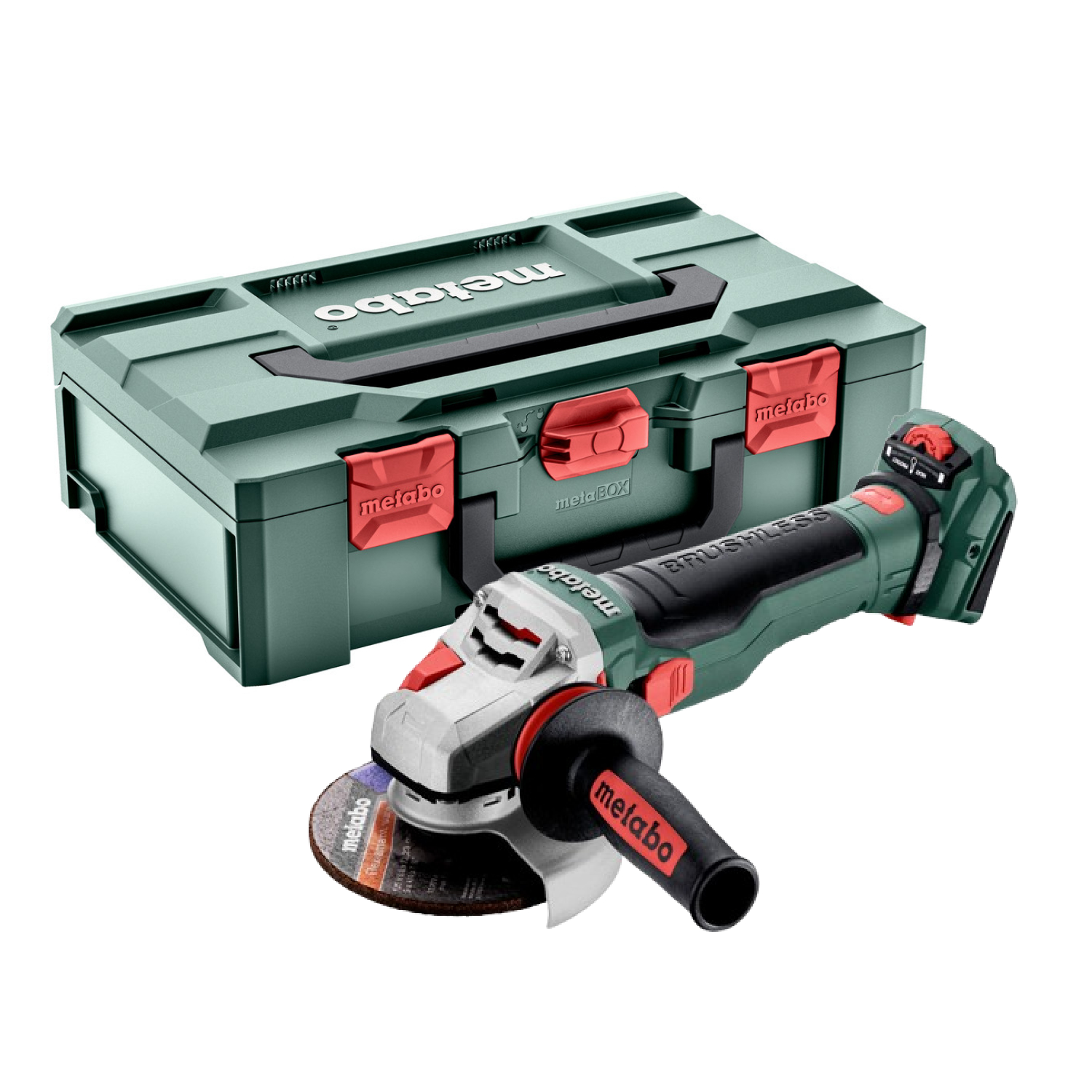 Metabo WVB 18 LTX BL 15-125 18V Quick Li-Ion accu haakse slijper body in Metabox - 125mm-image