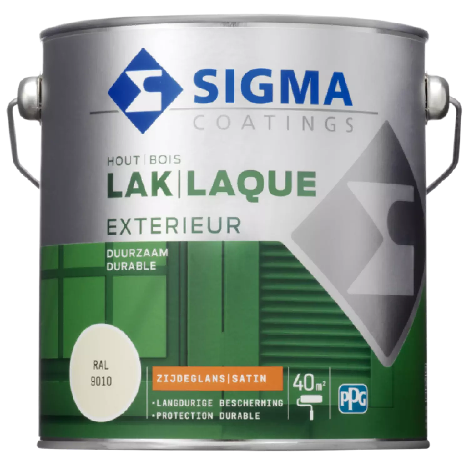 Sigma Houtlak exterieur zijdeglans - RAL 9010 - 2.5L-image
