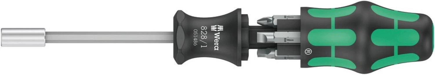 Wera 05051512001 Kraftform Kompakt 27 Imperial Set 1 Bitschroevendraaier - 6 in 1 multi-bit-image