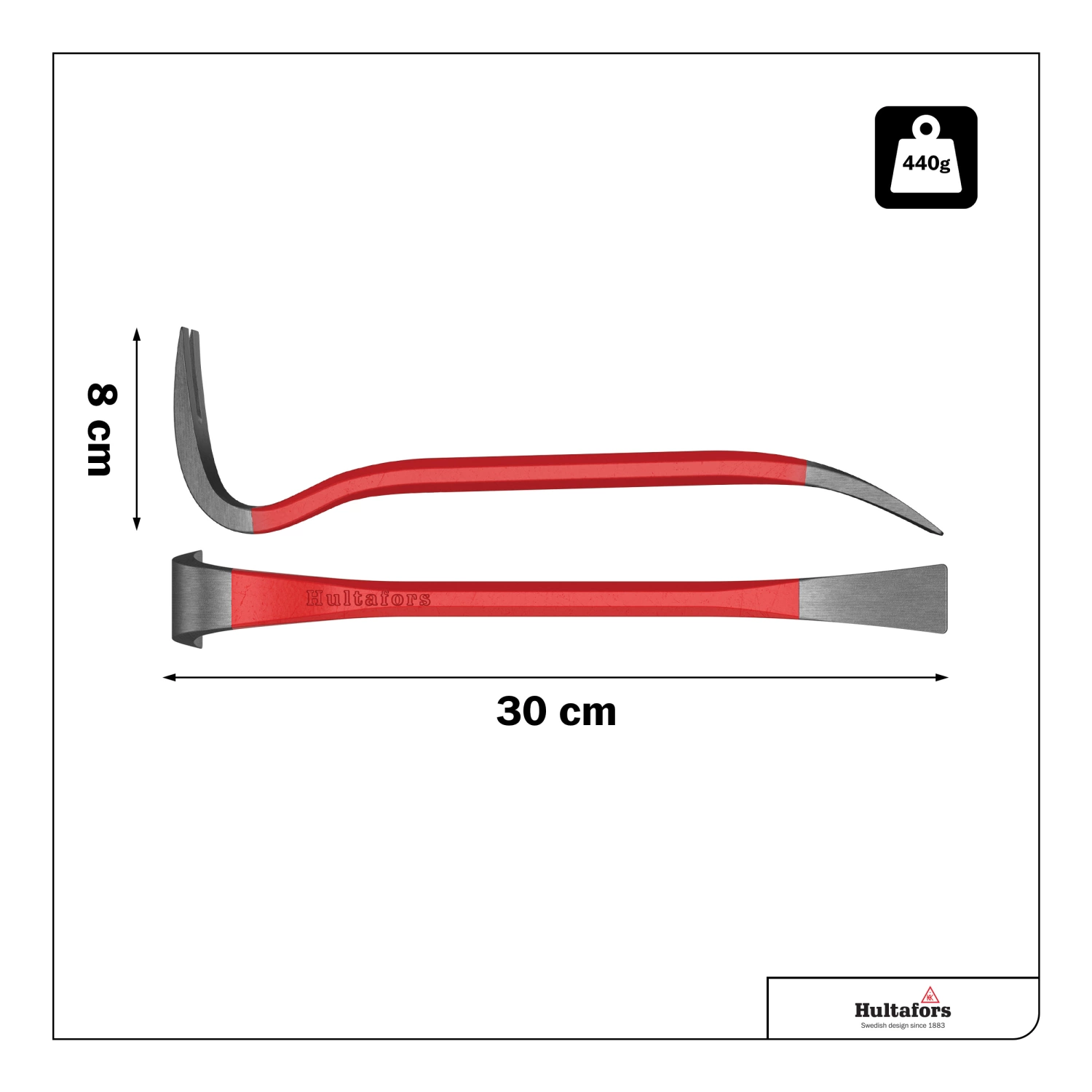 Hultafors 109/12" Stalen koevoet - 300mm-image