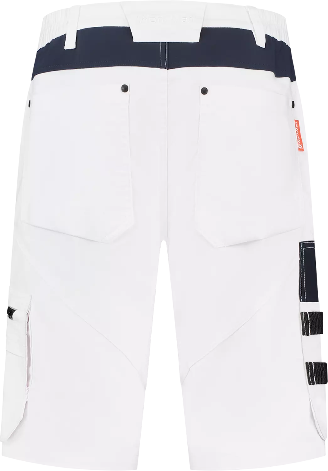 Workman 9003 STRETCH Bermuda Werkbroek - Wit / Navy - Maat 42 (28/30)-image