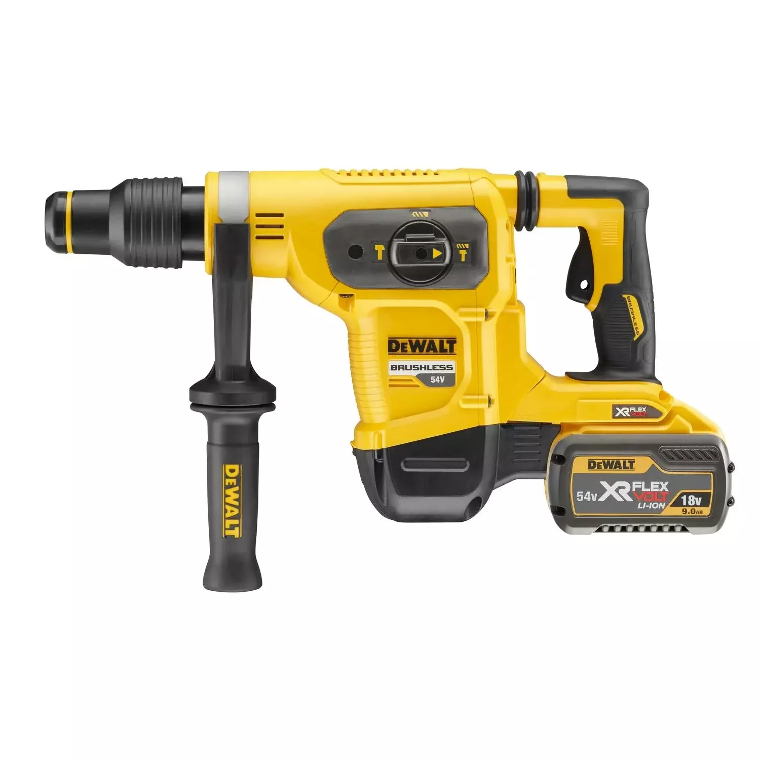 DeWALT DCH481X2 Marteau SDS-max à batteries 54V XR Flexvolt (2x batterie 9.0Ah) - 6J - moteur sans charbon-image