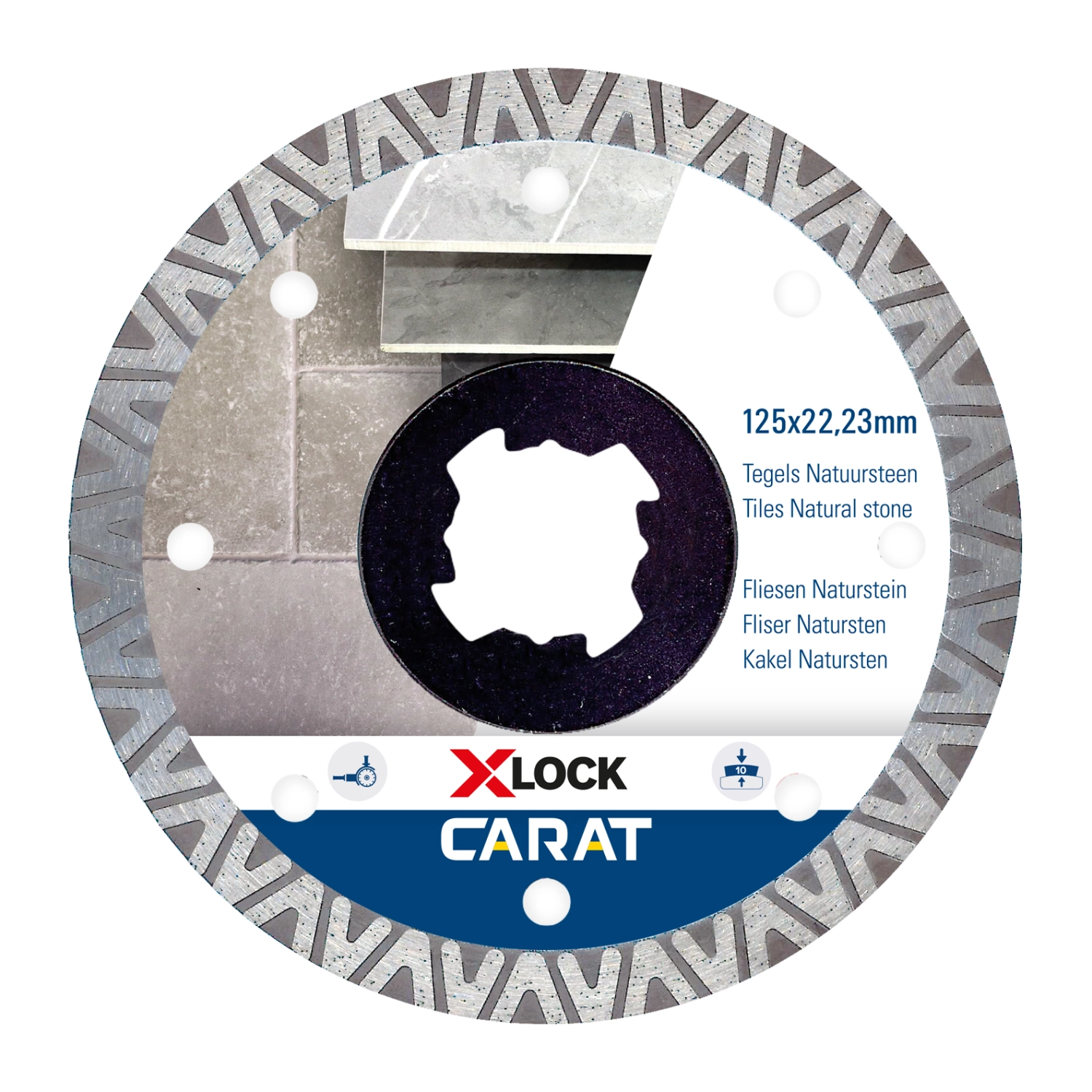 CARAT CTXLOCK125 Diamantzaag X-LOCK Tegels Ø125x22,23 MM-image