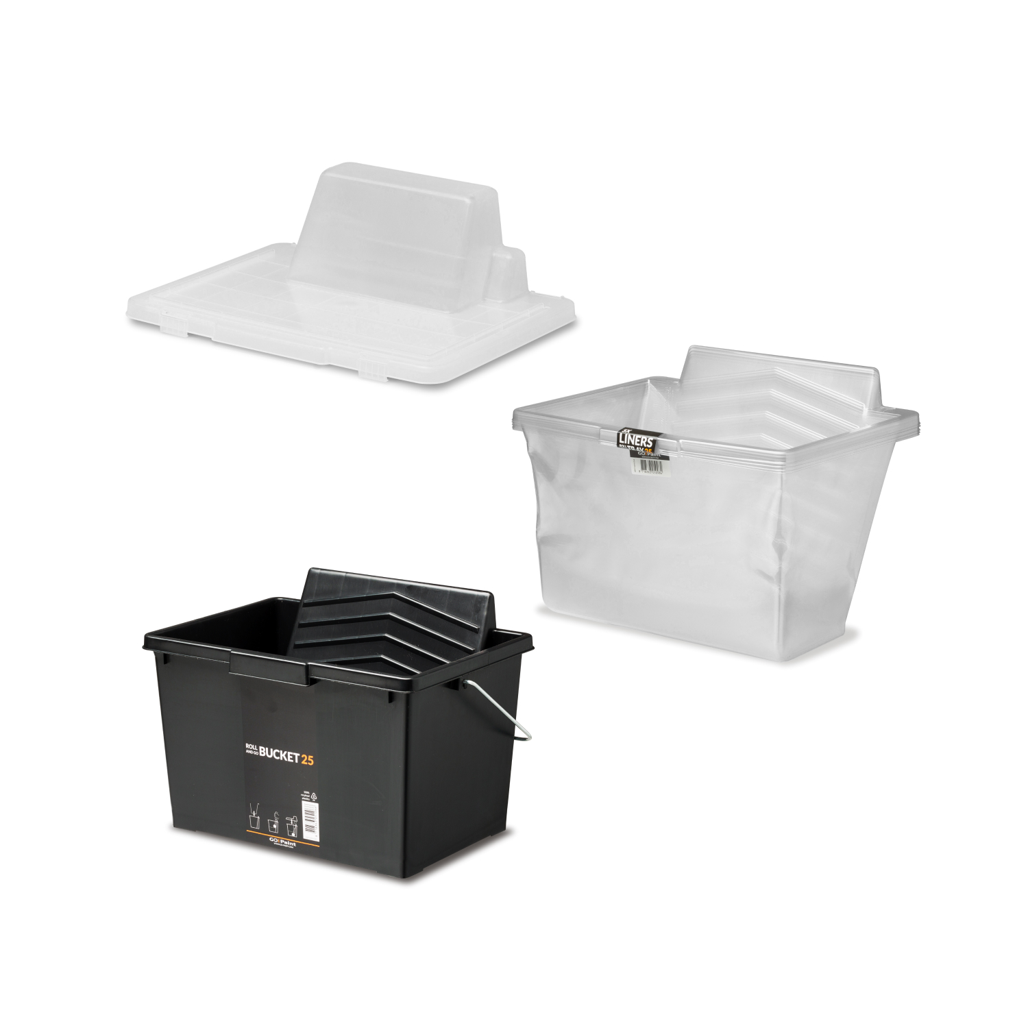 Go!Paint Roll And Go Verfemmer - 25cm Roller + 5 Inzetemmers & deksel-image