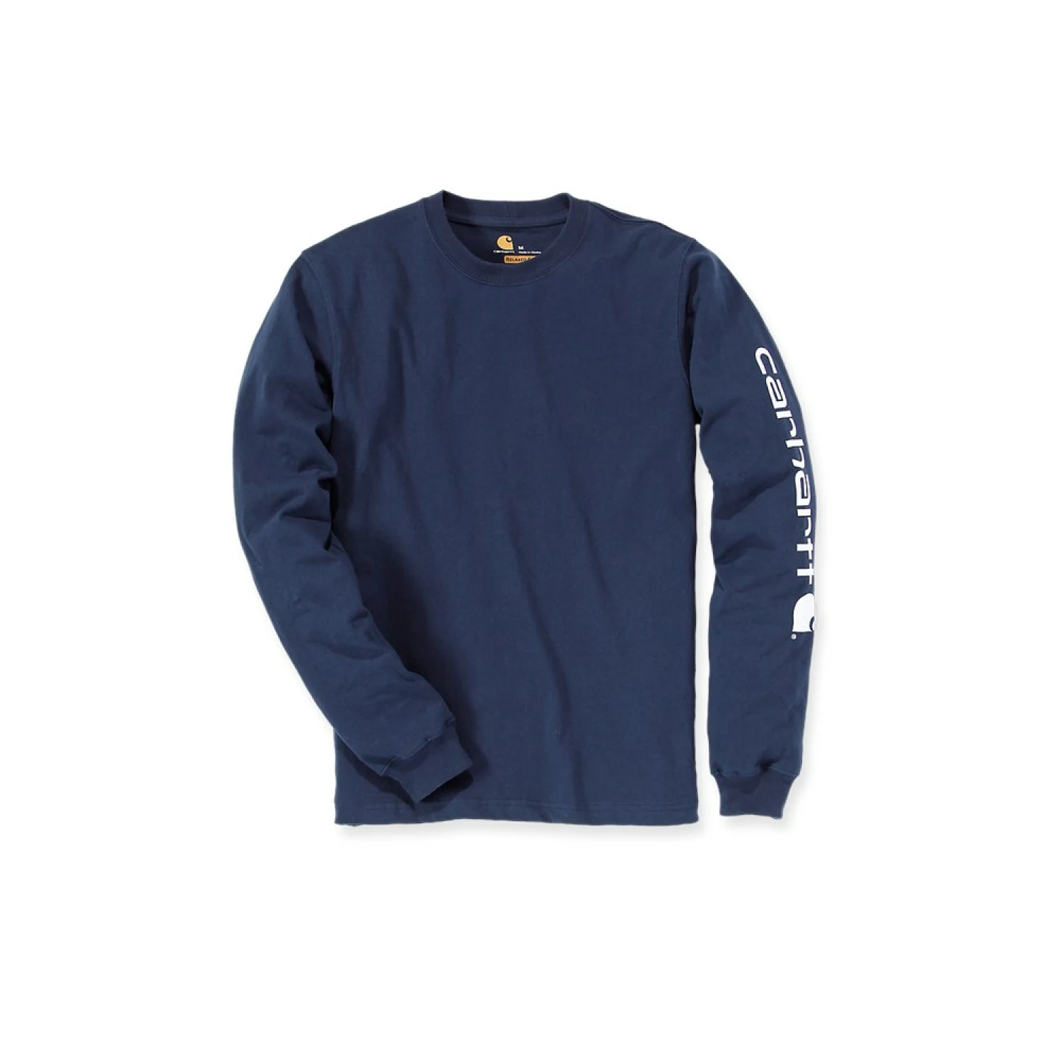 Carhartt EK231 -  T- Shirt À Manches Longues - Homme - Avec Logo Sur La Manche Coupe Régulière (Relaxed Fit) - S - navy-image