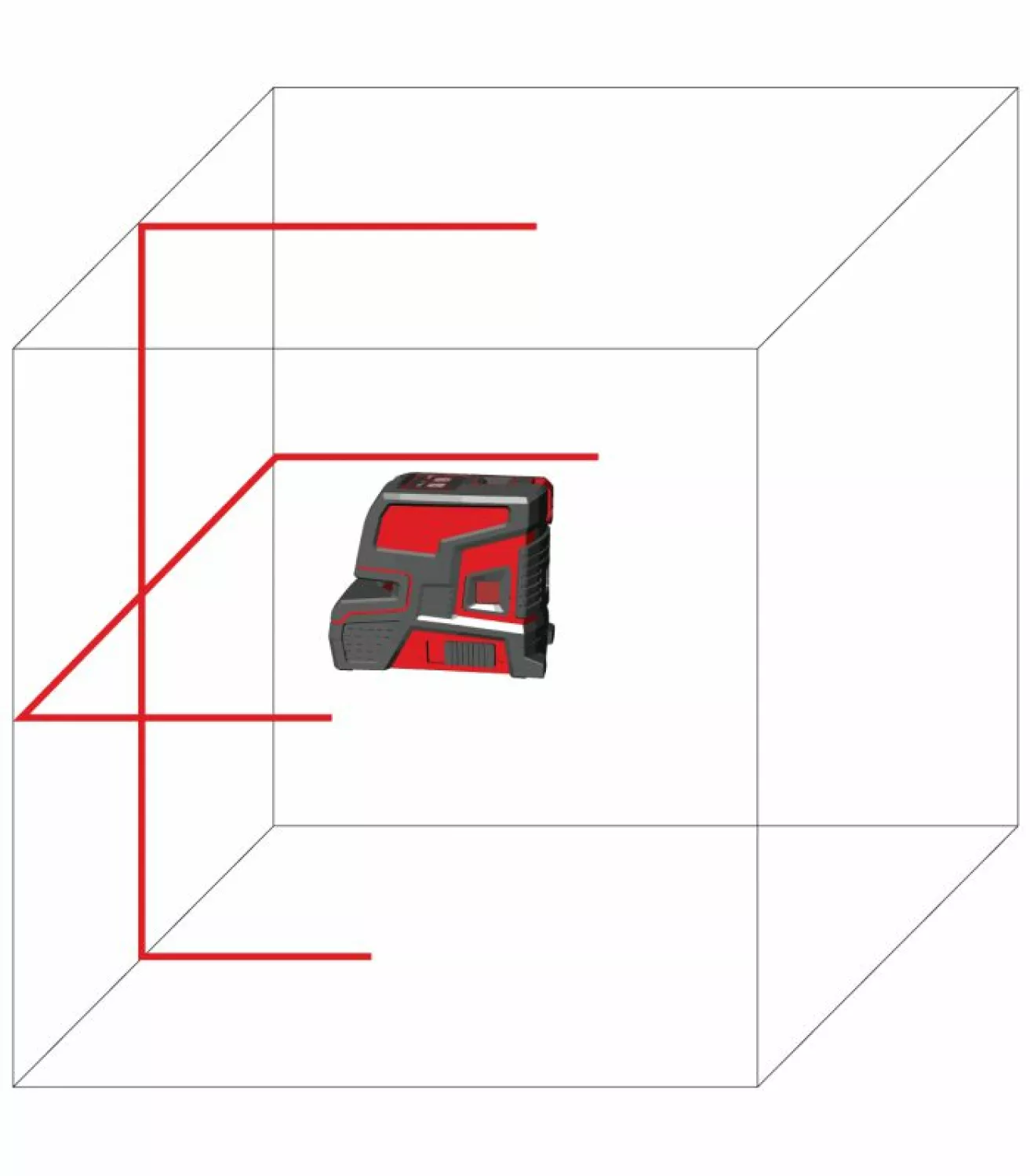 Levelfix CL202R Zelfnivellerende kruislijnlaser in tas - Rood - 40m-image