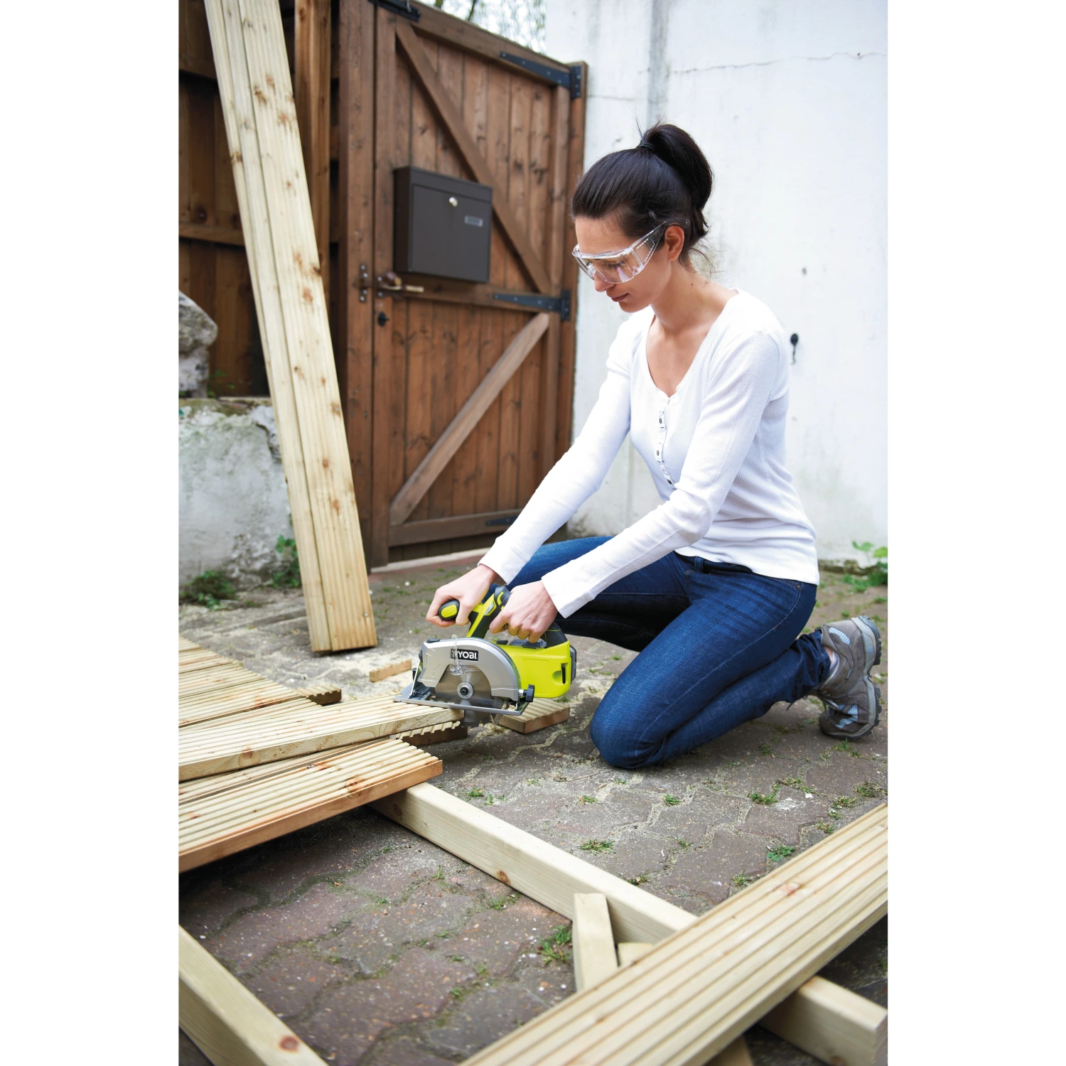 Ryobi RWSL1801M 18V ONE+ Li-Ion Accu cirkelzaag body - 150mm-image