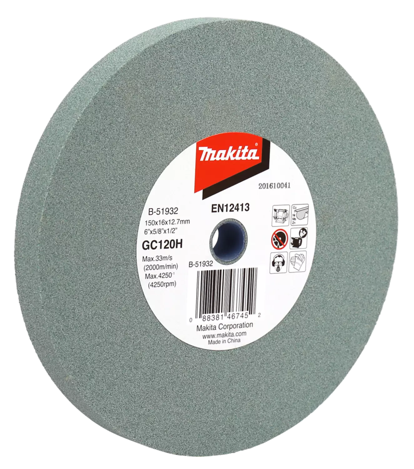 Makita B -51932 Stone de broyage - 16 x 150 x 12,7 mm - GC120-image
