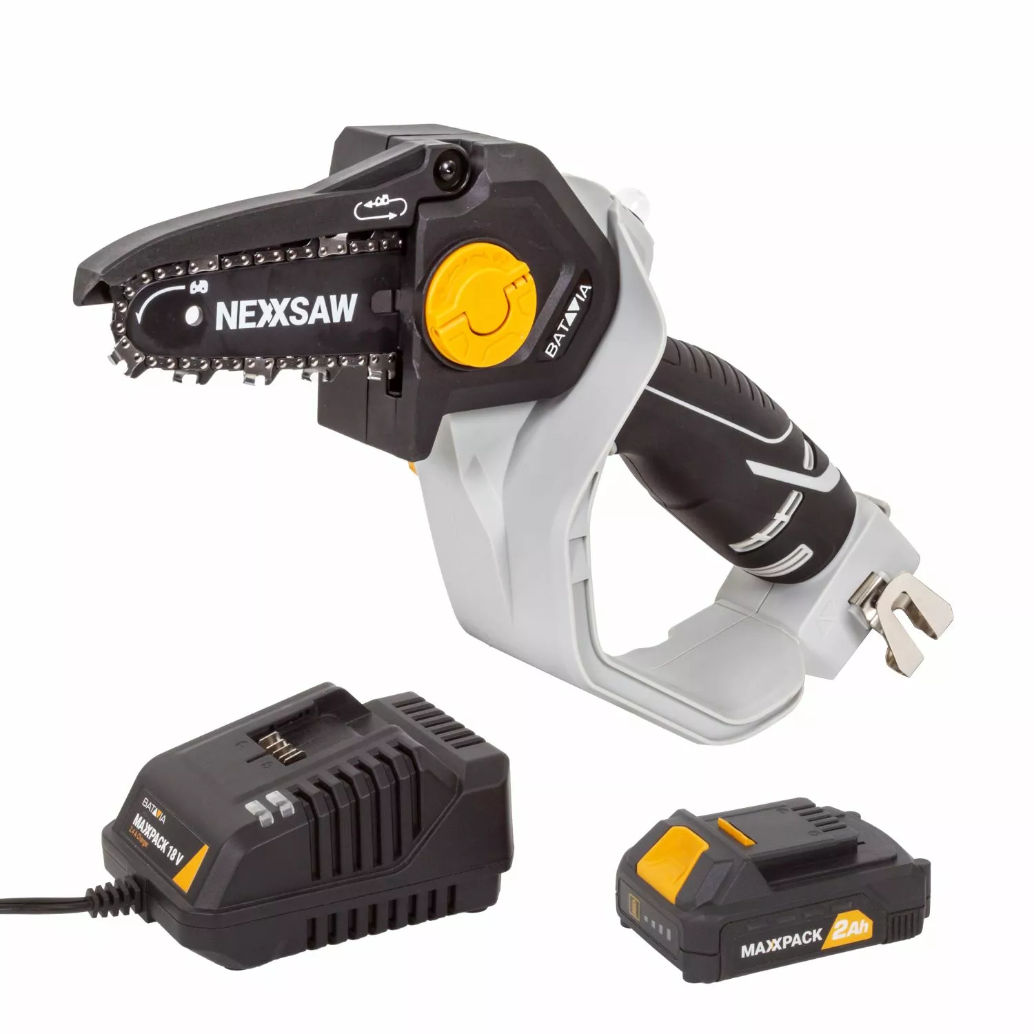 Batavia 7064354 Nexxsaw V3.1 Maxxpack 18V Li-Ion battery mini tronçonneuse set (1x 2.0Ah) - 150mm-image