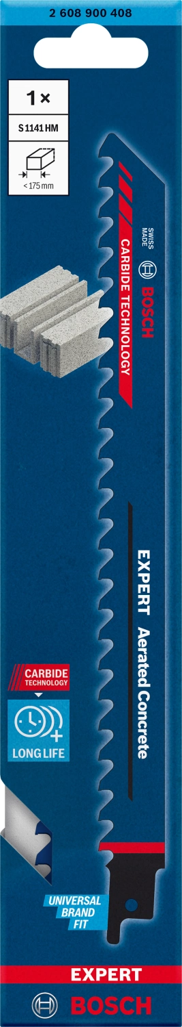 Bosch 2608900408 EXPERT Reciprozaagblad S1141HM Aerated Concrete-image