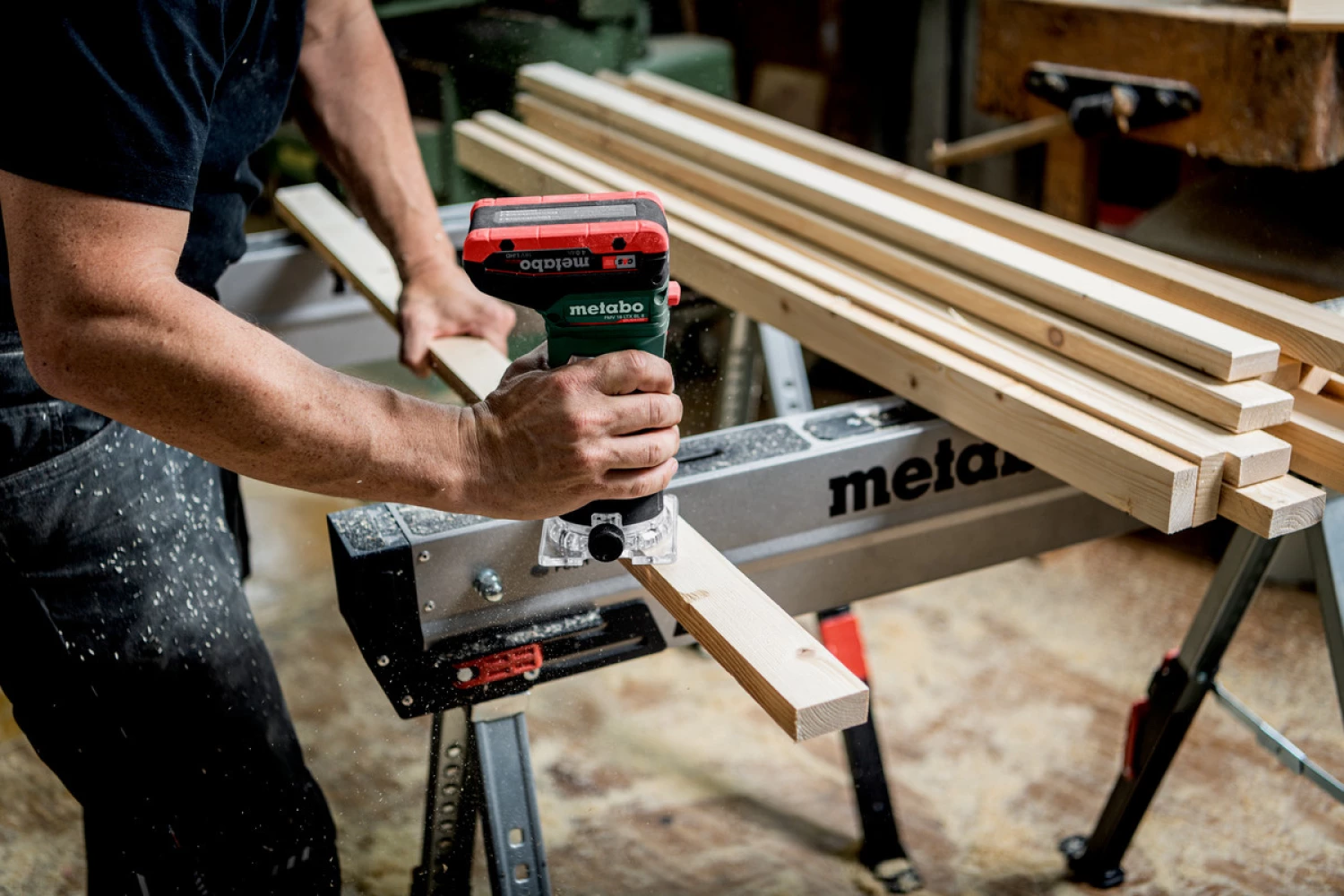 Metabo FMV 18 LTX BL 8 18V Li-ion accu kantenfrees set (2x 4.0Ah accu) in MetaBox-image