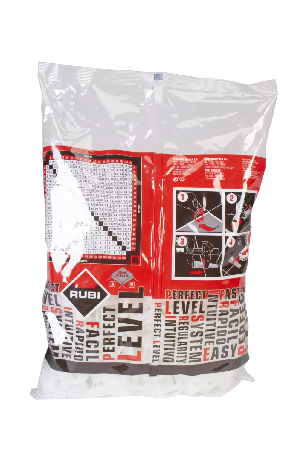 Rubi 2842 Delta Levelling Clips - 1,5 mm - 3-12mm (400st) -image
