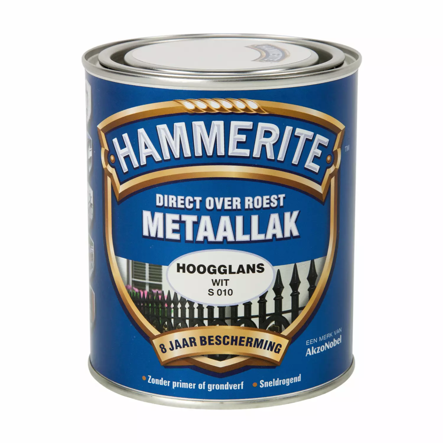 Hammerite Metaallak Hoogglans - Direct over roest - Wit - 0,75L-image