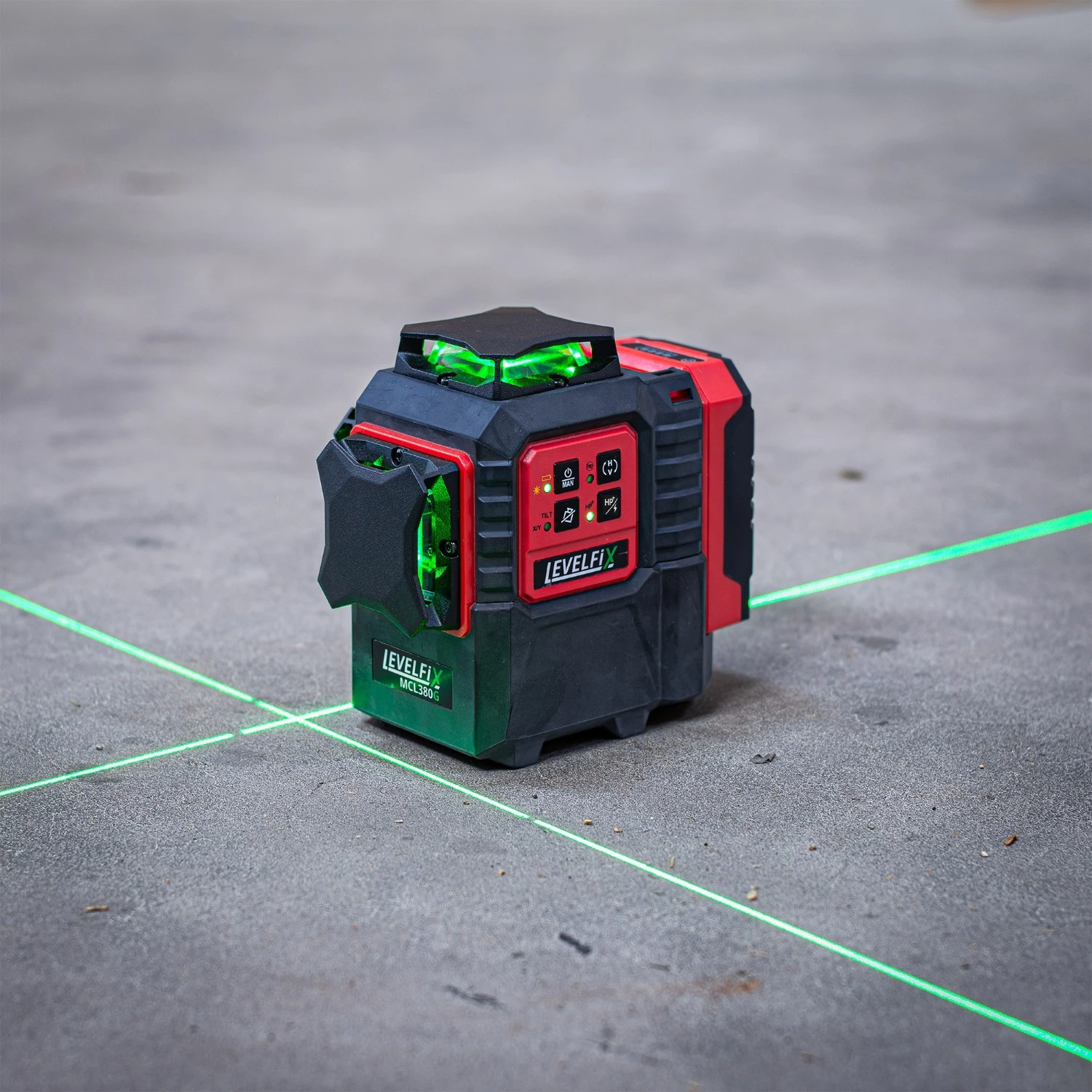 Levelfix MCL380G 360° Kruislijnlaser - 3 lijnen - groen - 40m - IP65-image