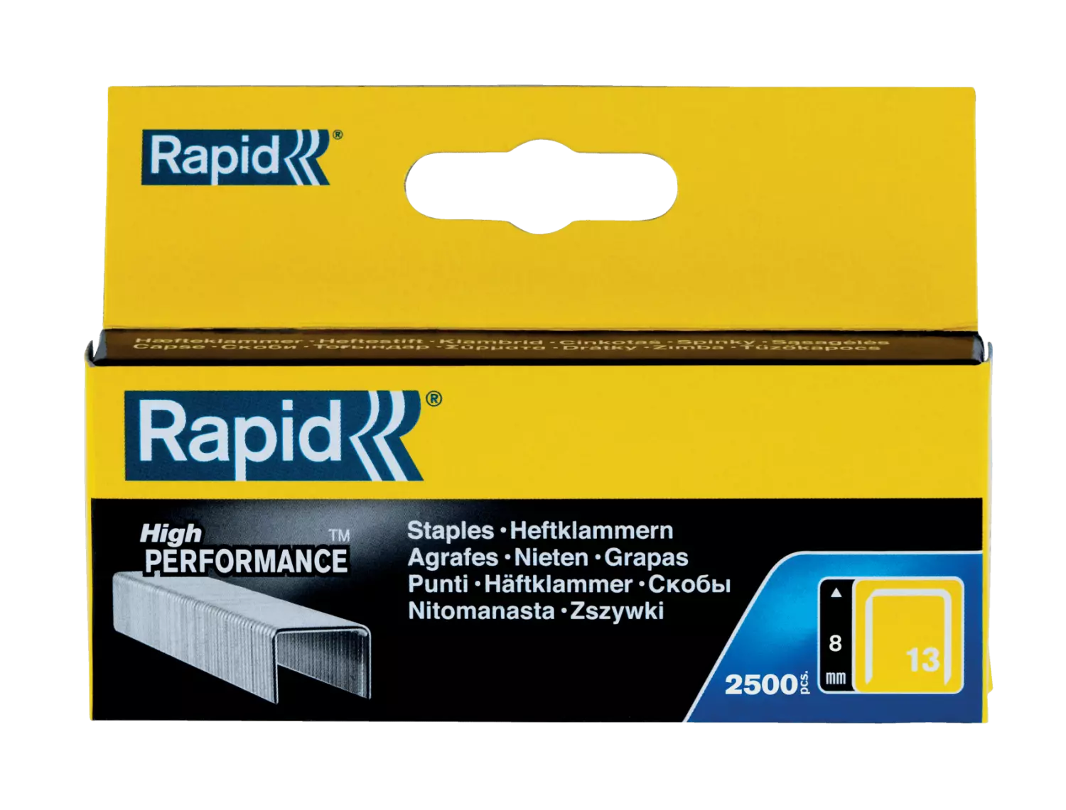 Rapid 11835625 Agrafes - No. 13 - Galvanisées - 8mm (2500pcs)-image