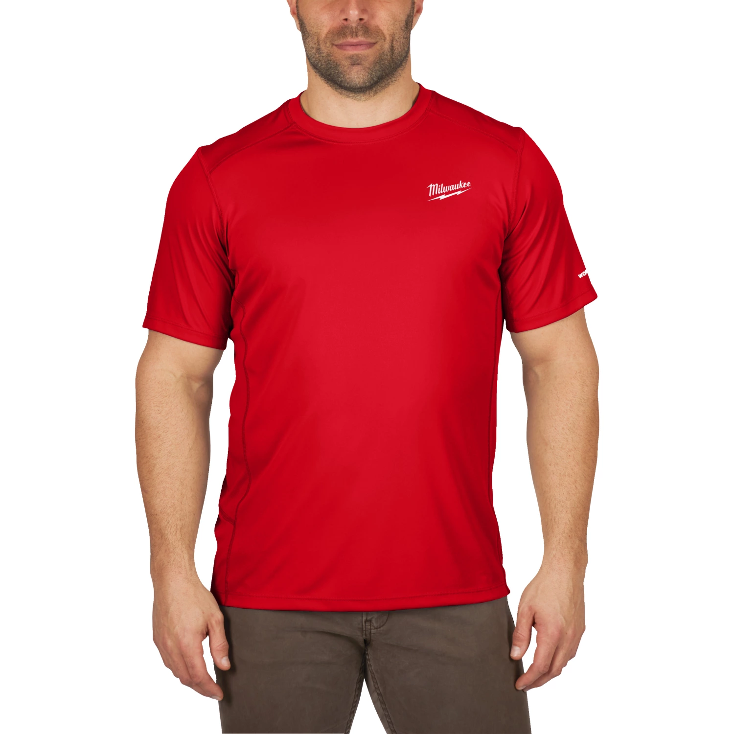 Milwaukee WORKSKIN performance shirt met korte mouwen voor warm weer - rood - XXL-image