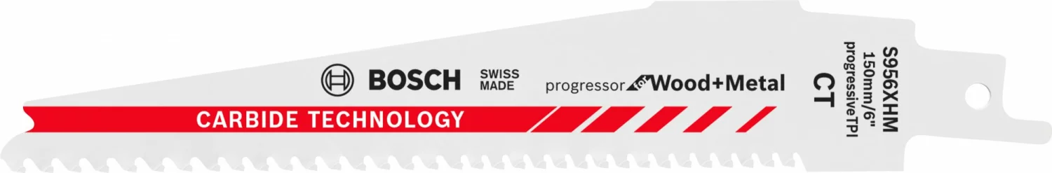 Bosch 2608653099 Lame de scie sabre S 956 XHM Carbide Progressor for Wood and Metal