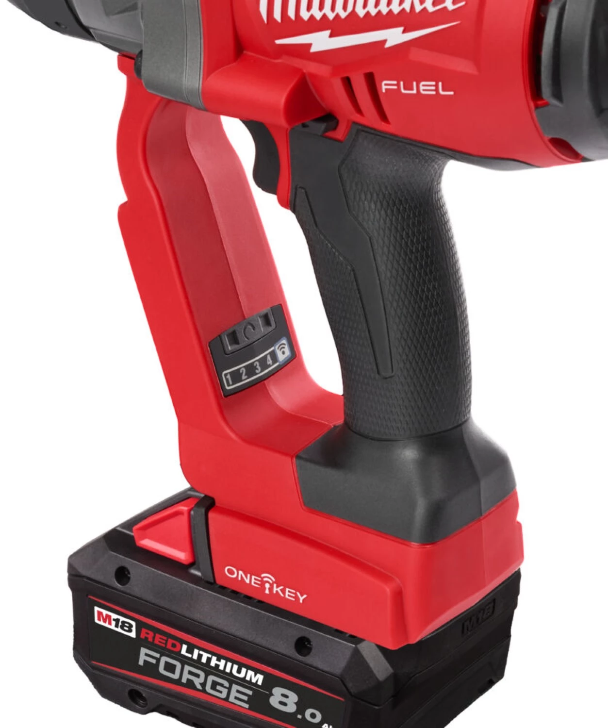 Milwaukee M18 ONEFHIWF1-802X 18 V Li-ion batterie à clé à chocs avec anneau de friction ensemble (2 batteries 8,0 Ah) - 1'' - 2400 Nm-image