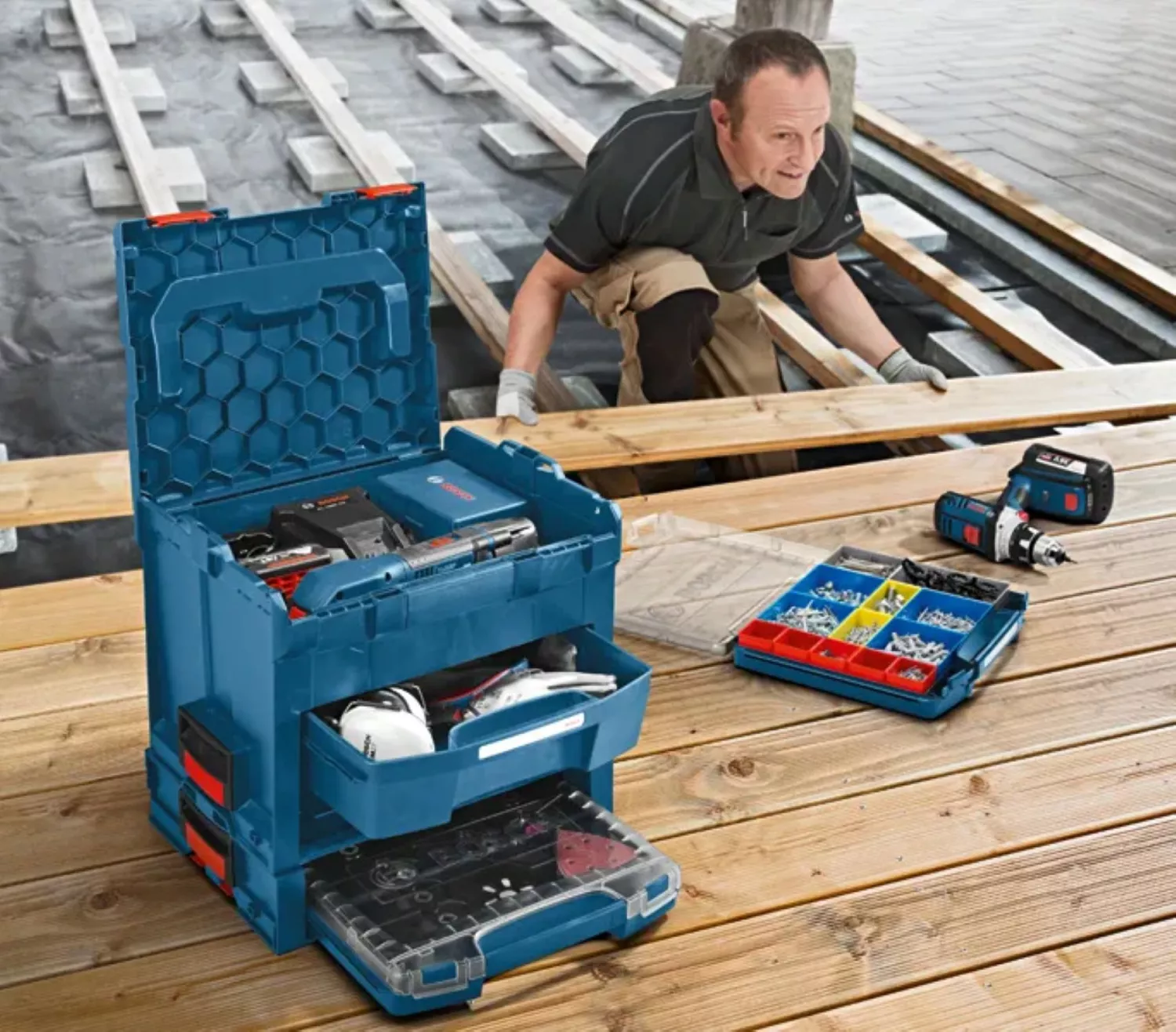 Bosch 18V accu schroefboormachine (GSR 18V-65) & slagschroevendraaier (GDR 18V-215) combiset (2x 5.0Ah accu + lader)-image