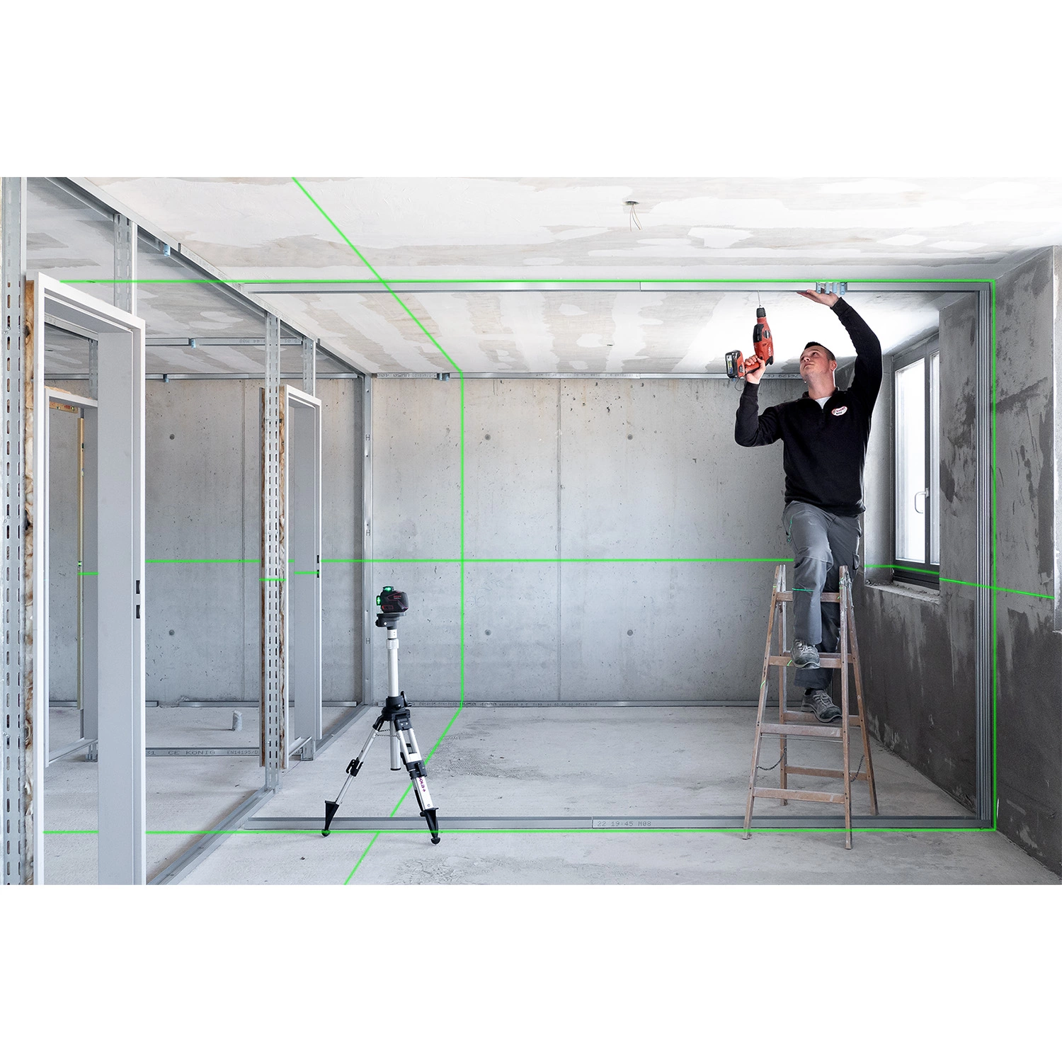 Sola PLANO 3D Green Professional 360° Kruislijnlaser Set incl. statief in koffer - Groen-image