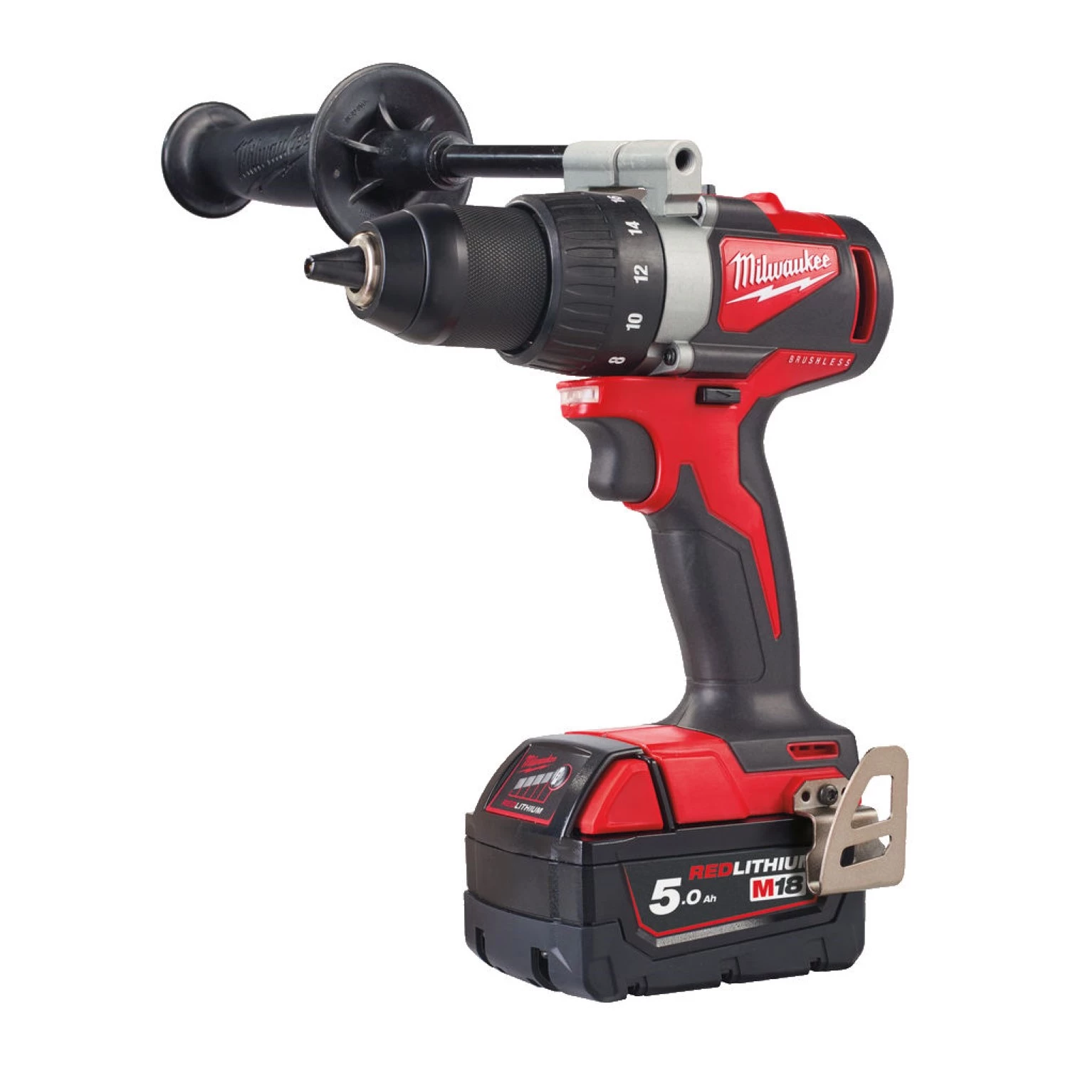 Milwaukee M18 BLDD2-402X 18V Li-Ion accu schroefboormachine set in HD-box - koolborstelloos - 82Nm-image