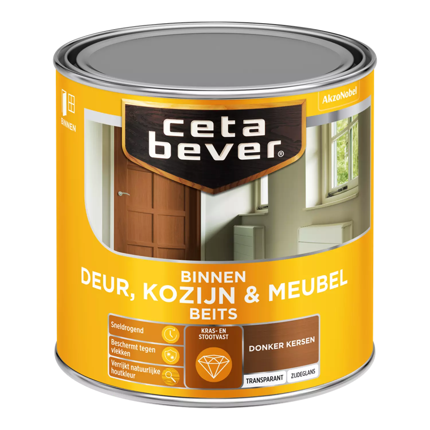 Cetabever Binnenbeits Deuren & Kozijnen Transparant Zijdeglans - Kersen - 250ml-image