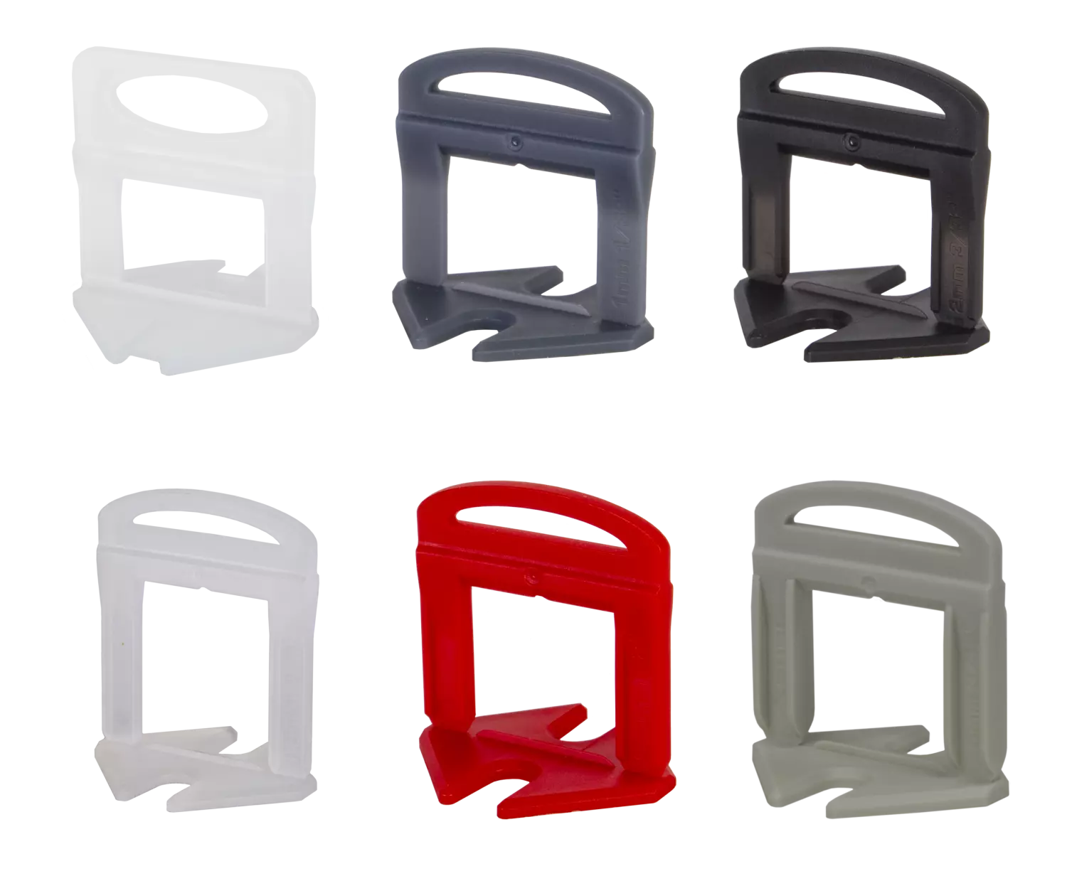 Rubi 2840 Clips de nivellement Delta - 1,5 mm - 3-12 mm (100 pièces)