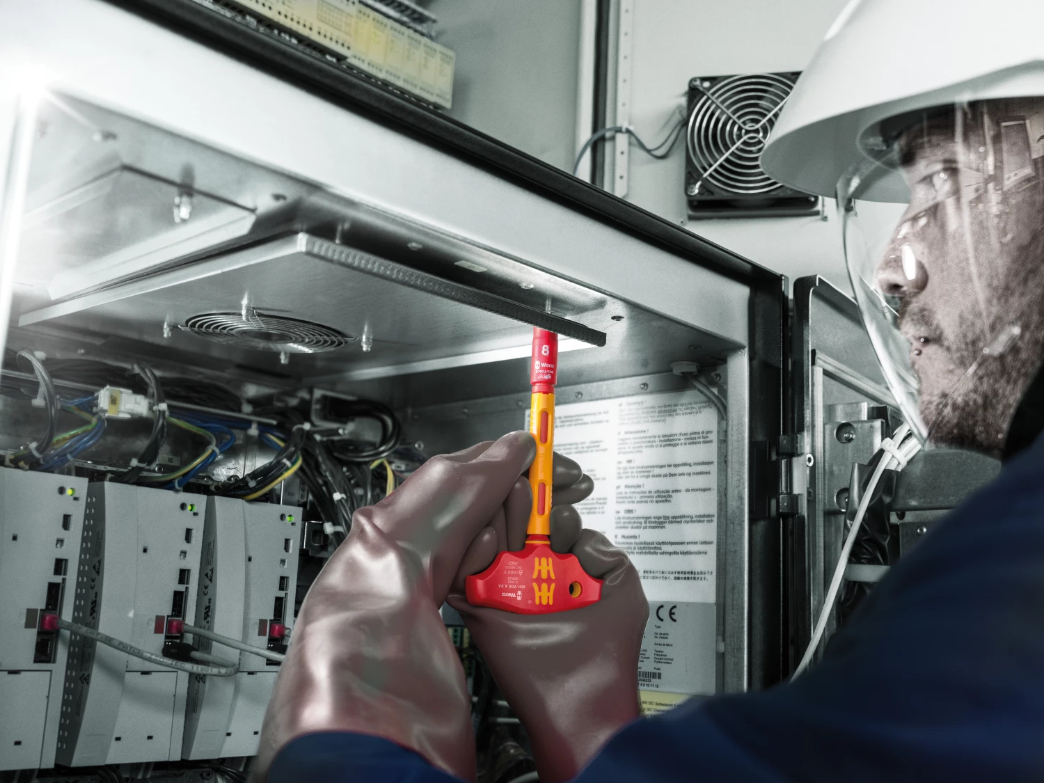 Wera 05005121001 410 i VDE A VDE Geïsoleerde Adapterschroevendraaier met T-greep en ratelfunctie - 1/4"-image