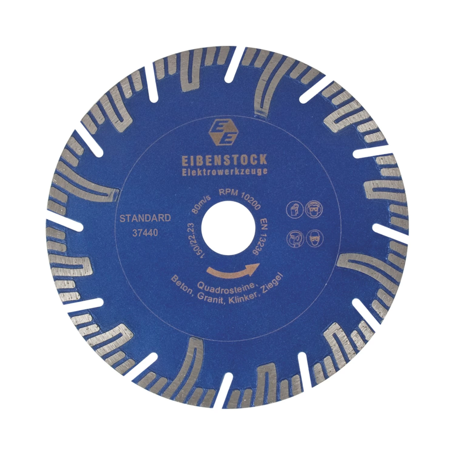 Eibenstock 12.324 Lame de scie diamant standard - 150 x 22,2 mm - béton / pierre calcaire silico-calcaire-image