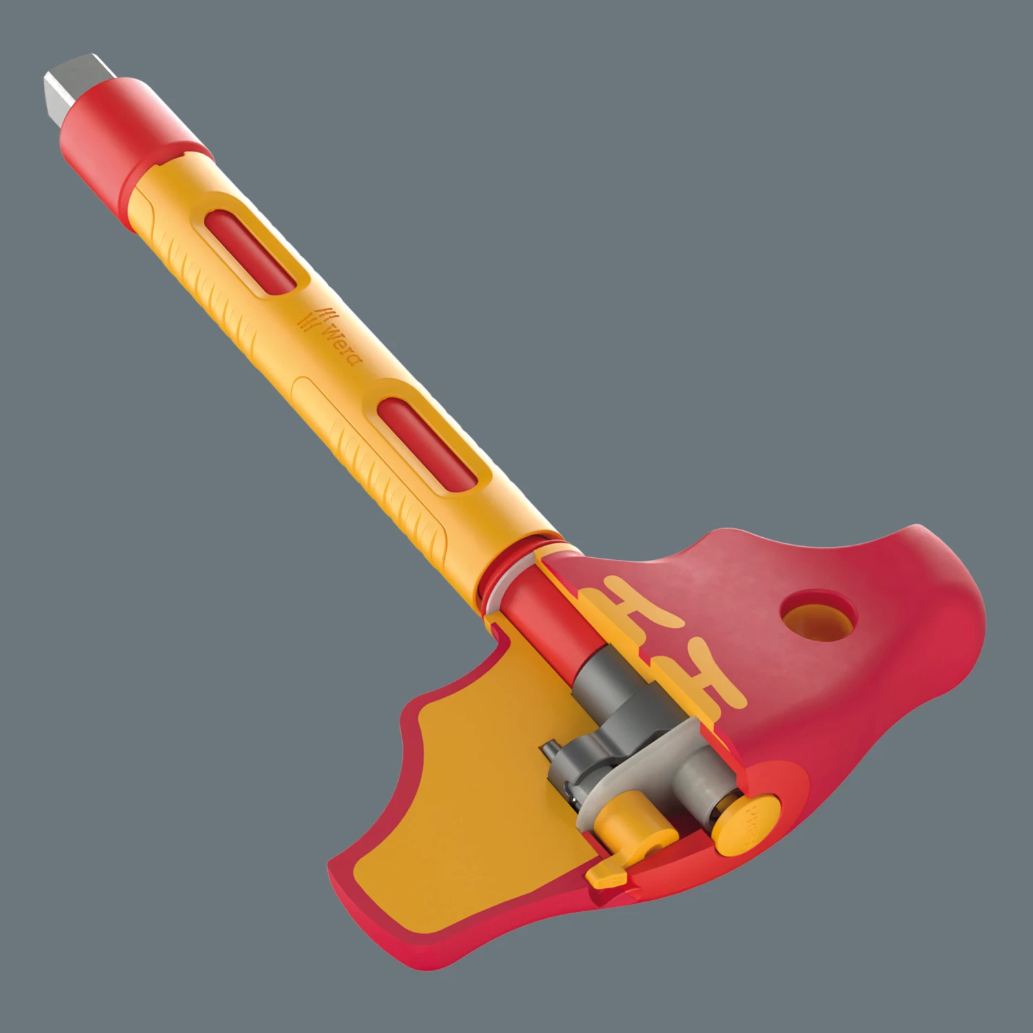 Wera 05005122001 410 i VDE B RA VDE Tournevis adaptateur isolé avec poignée en T et fonction cliquet - 3/8"-image