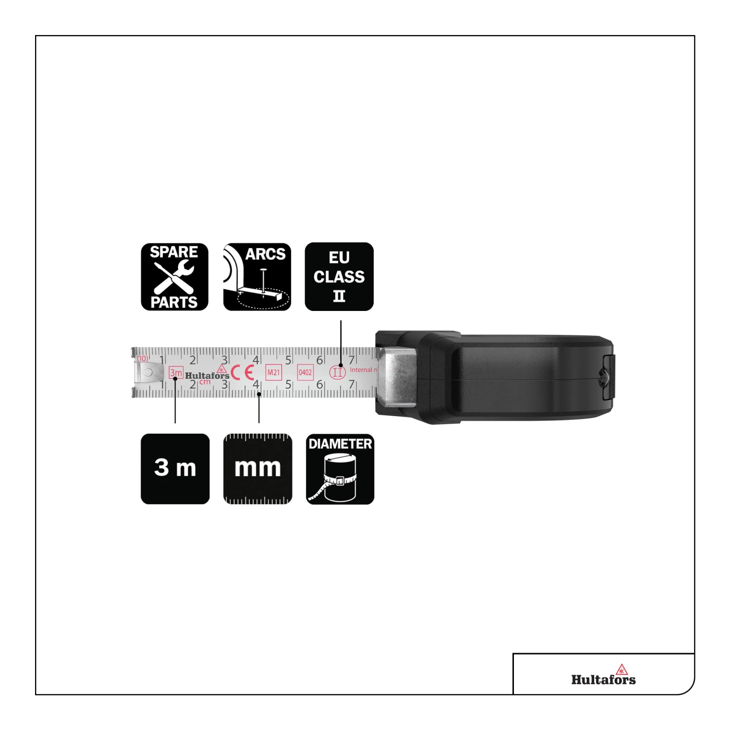 Hultafors TALMETER 3M Markeermeter - 3m-image