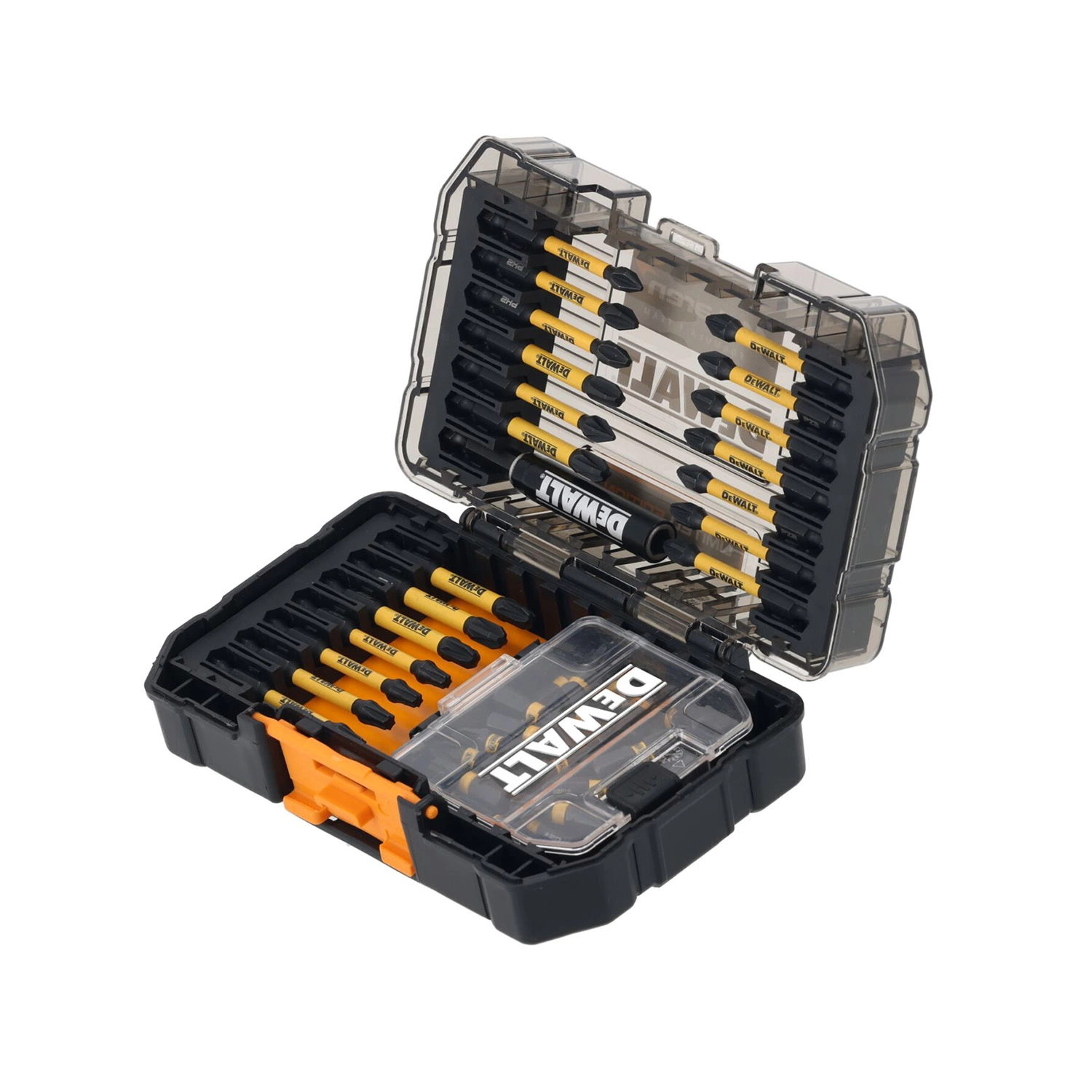 DeWALT X MCLAREN DT70908T-QZ Jeu de 57 embouts de vissage avec porte-embouts magnétique à choc