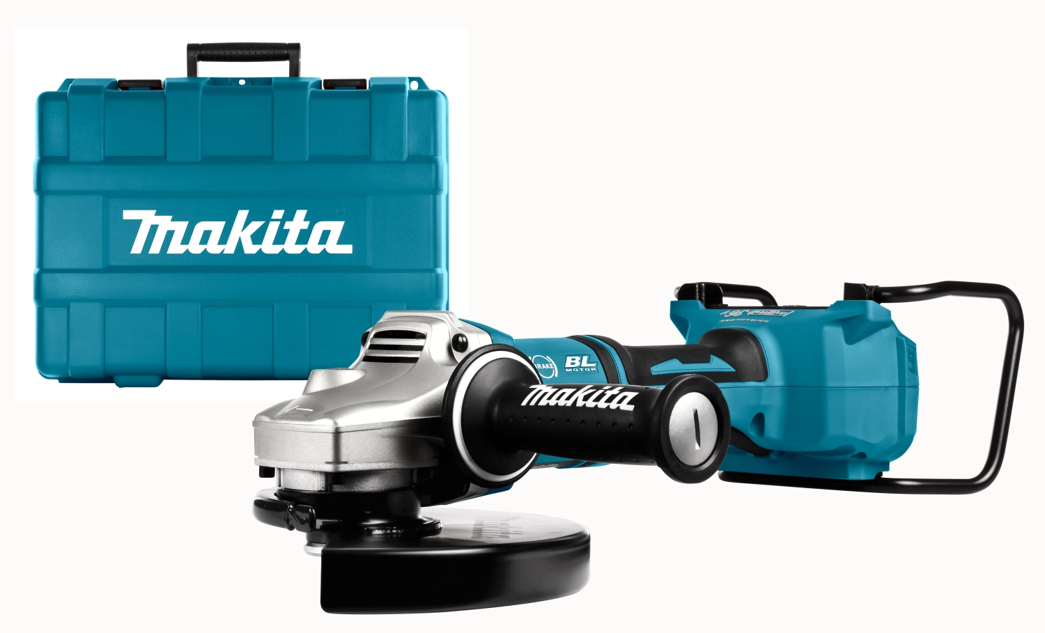 Makita DGA900ZK 36V (2x 18V) Li-Ion accu Haakse slijper body in koffer - 230mm - koolborstelloos-image