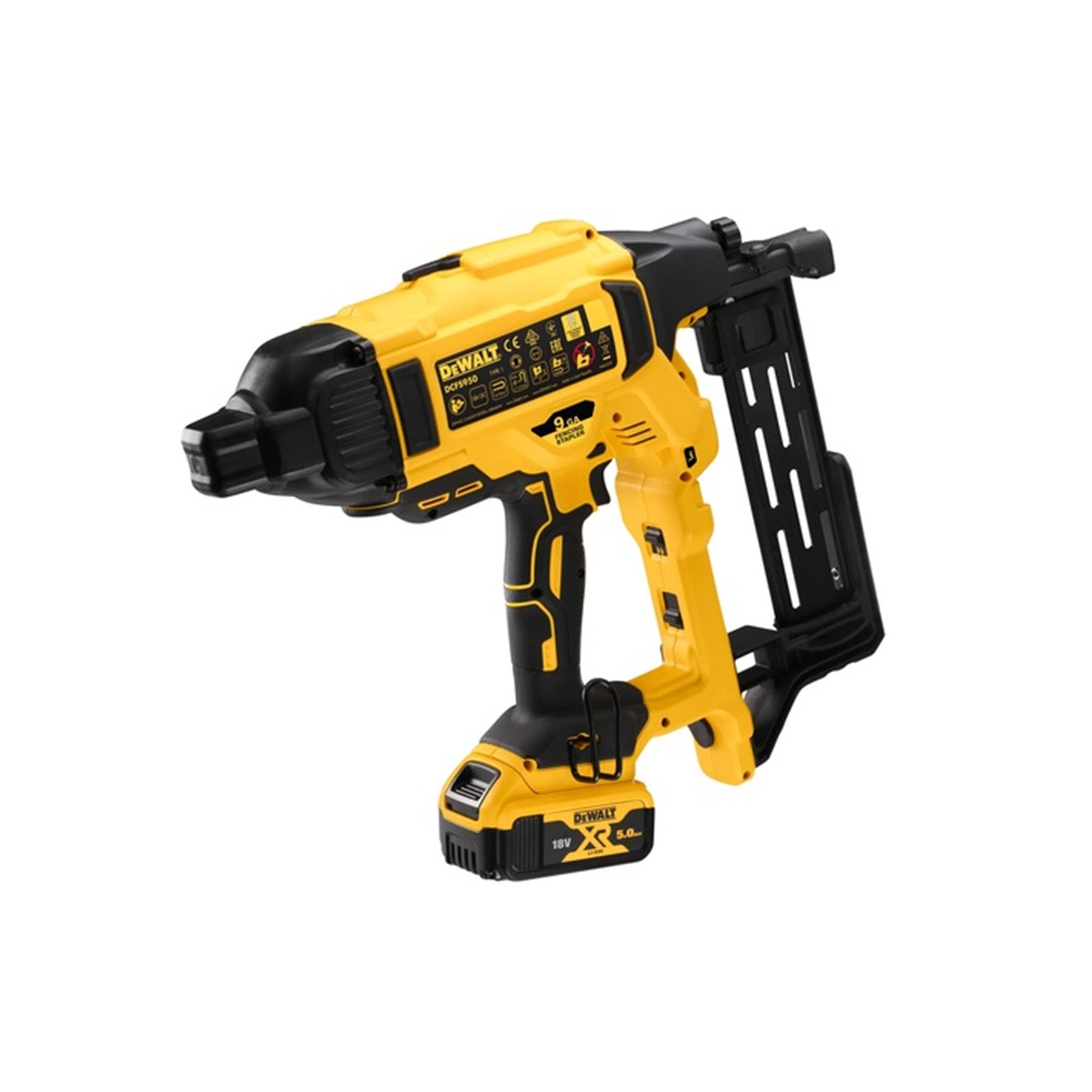 DeWALT DCFS950P2-QW 18V Li-ion accu hekwerktacker set (2x 5.0Ah accu) in koffer - 9Ga - 40/45/50mm-image