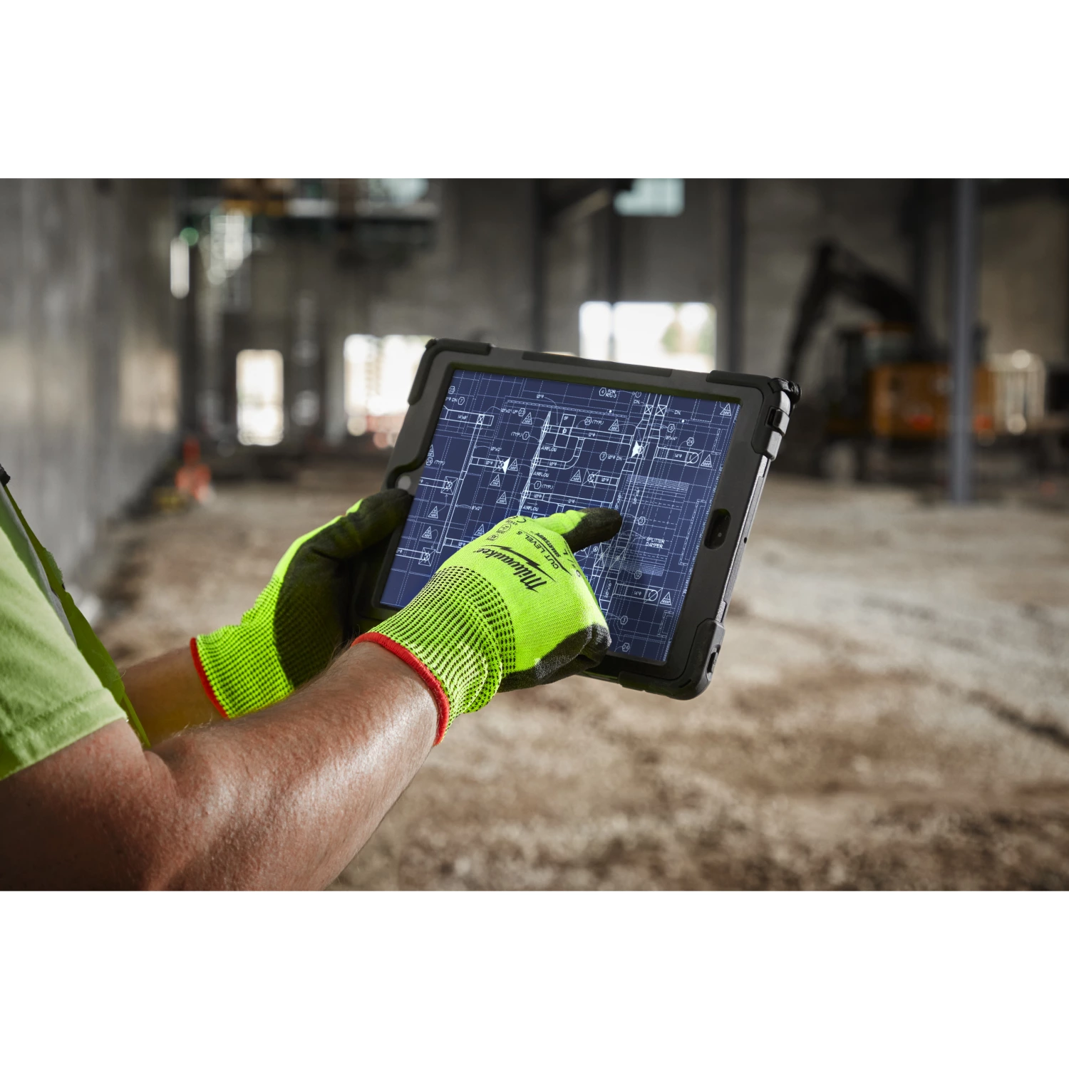 Milwaukee Gants de travail haute visibilité - classe de résistance aux coupures 5/E - 9/L