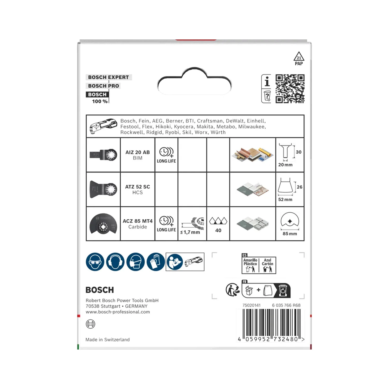 Bosch Tile 3 pièces Kit de lames de scie-image