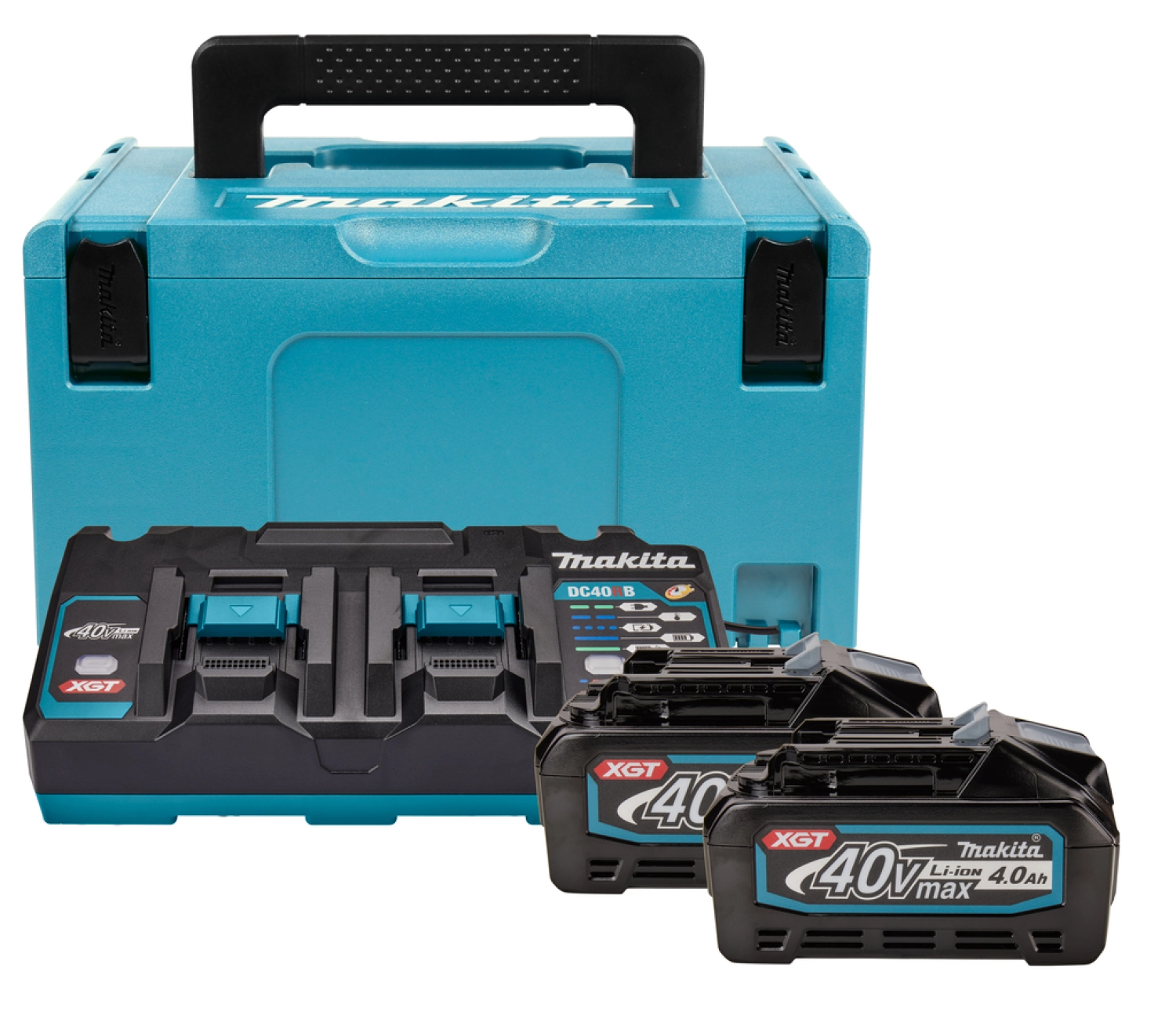 Makita XGT 40V MAX Li-ion Battery Starter Set (2x 4.0h) + Duol Vein in Mbox-image