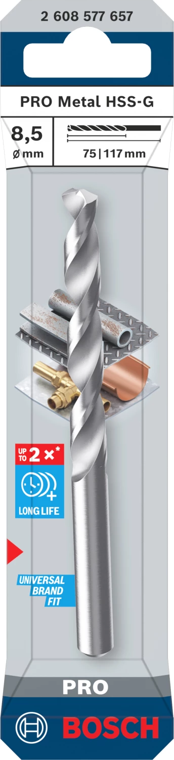 Bosch PRO 2608577657 Foret à métaux HSS-G - 8,5x75x117 mm-image