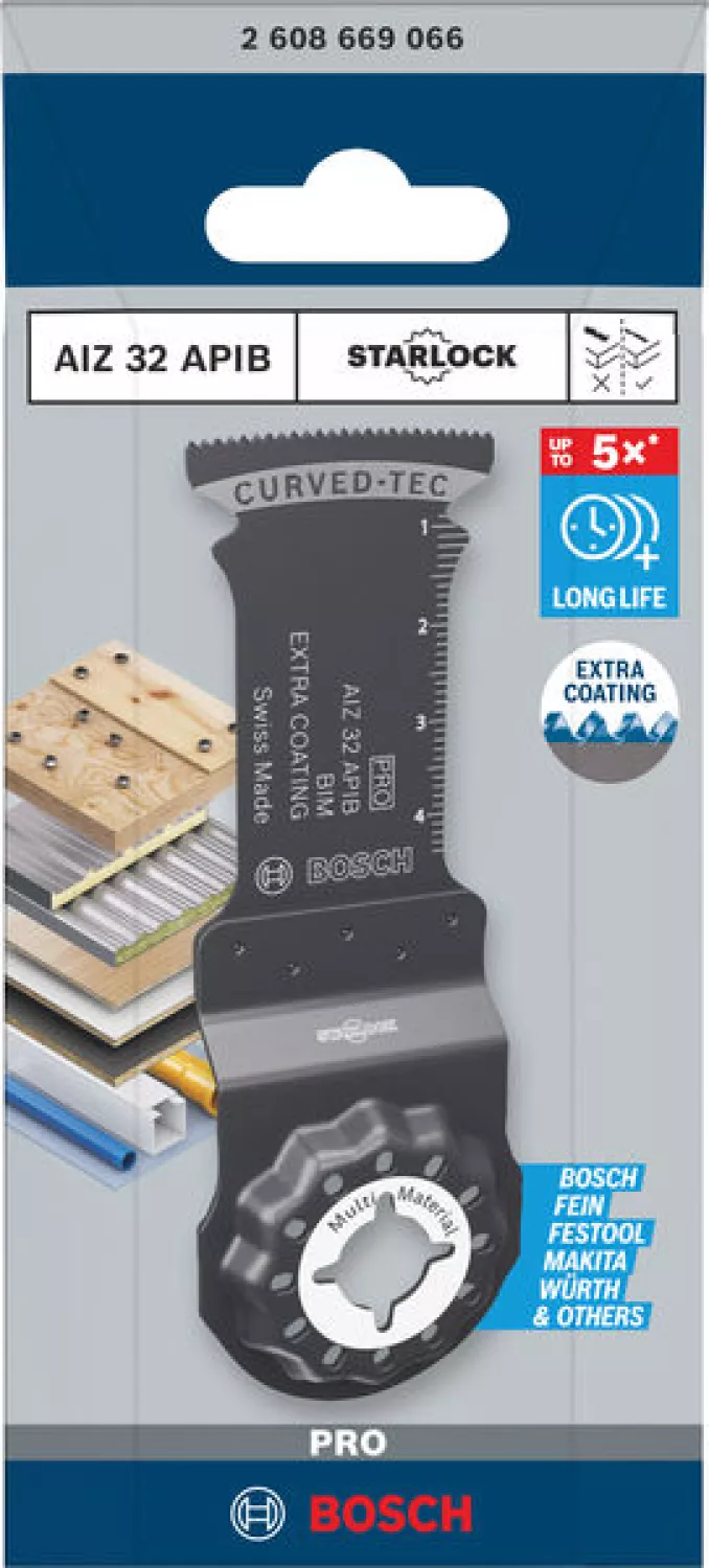 Bosch 2608669066 PRO / AIZ 32 APIB BIM invalzaagblad - 50 x 32 mm - Hout en Metaal (1 st.)-image